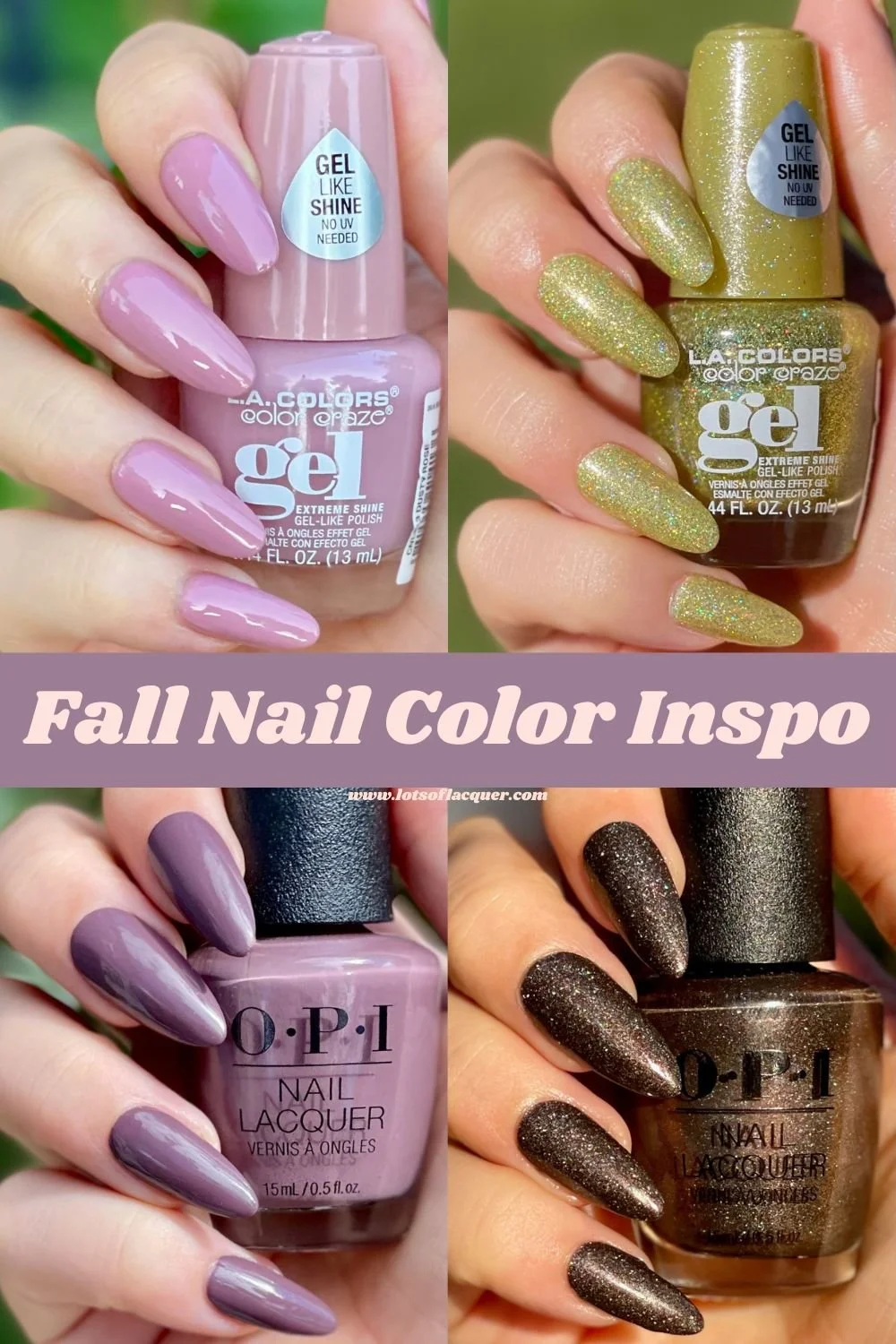 *contains gifted products* - Fall Nail Inspo over 4 fall nail color swatches