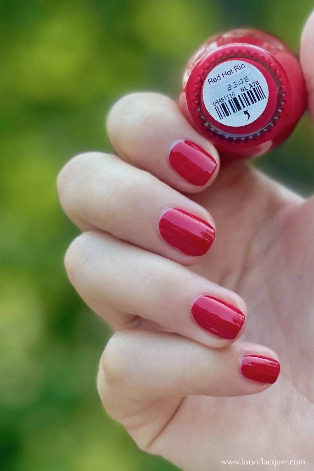 OPI Red Hot Rio swatch