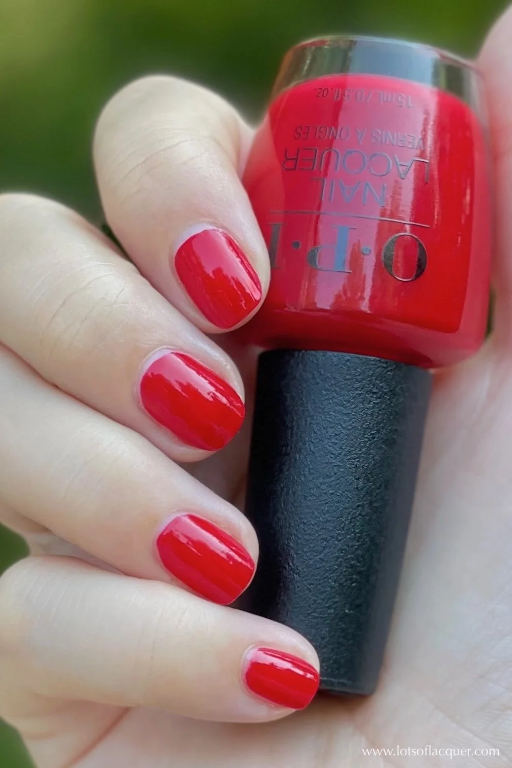 OPI Red Hot Rio swatch