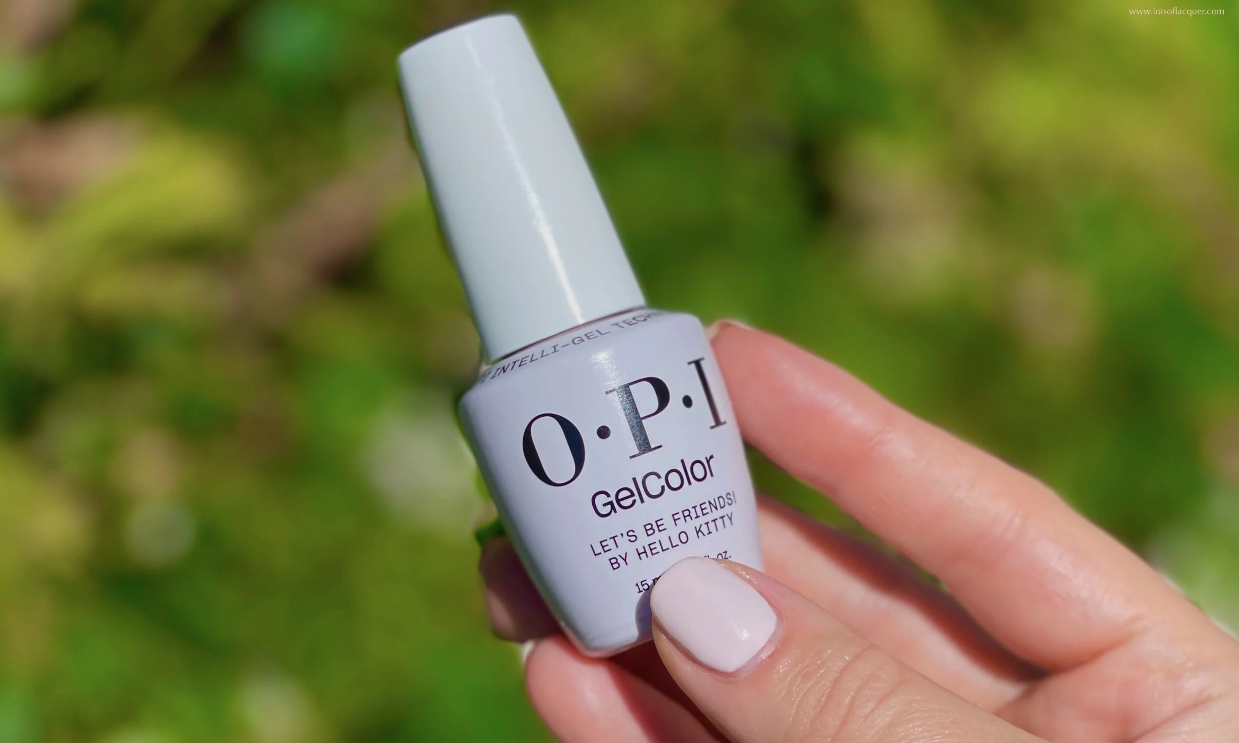 OPI GelColor Intelli-Gel Formula Let’s Be Friends! By Hello Kitty after 14 days of wear