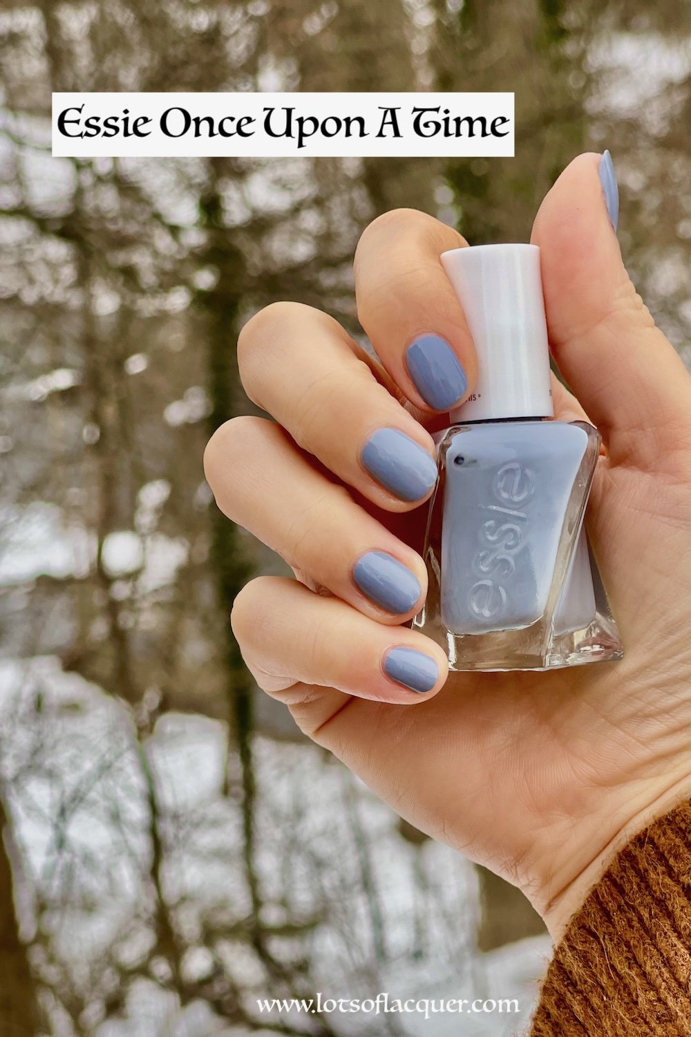 Gel by Essie Once Upon a Time Swatch - long wearing icy blue nail polish