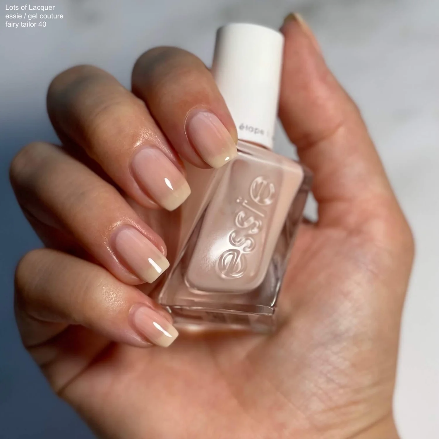 essie gel couture fairy tailor Review + Swatches — Lots of Lacquer