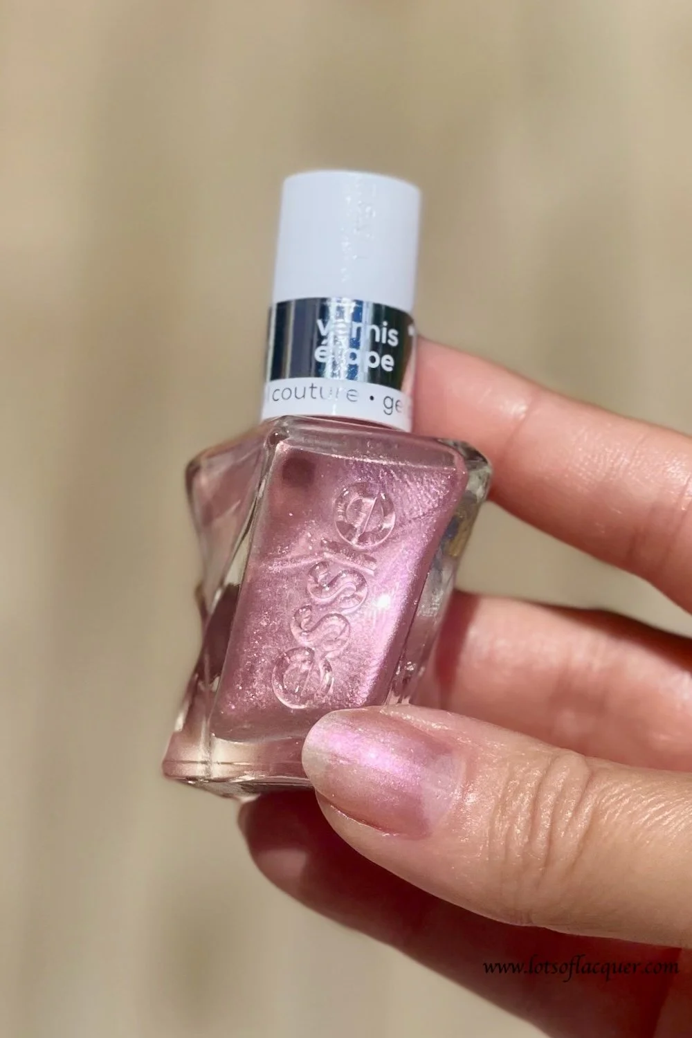 essie gel couture liquid diamonds frost yourself thumb swatch