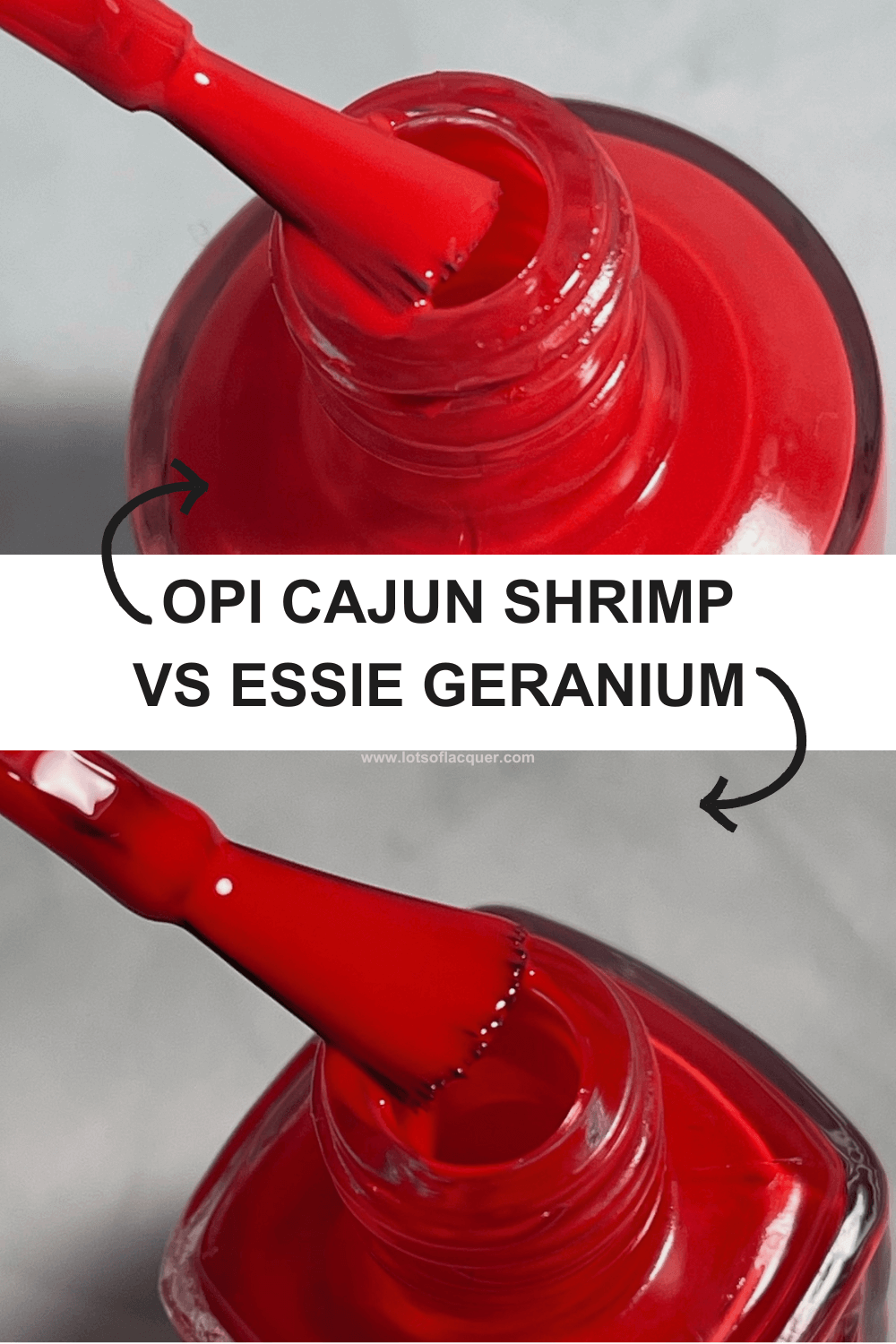 OPI Big Apple Red VS Cajun Shrimp — Lots of Lacquer