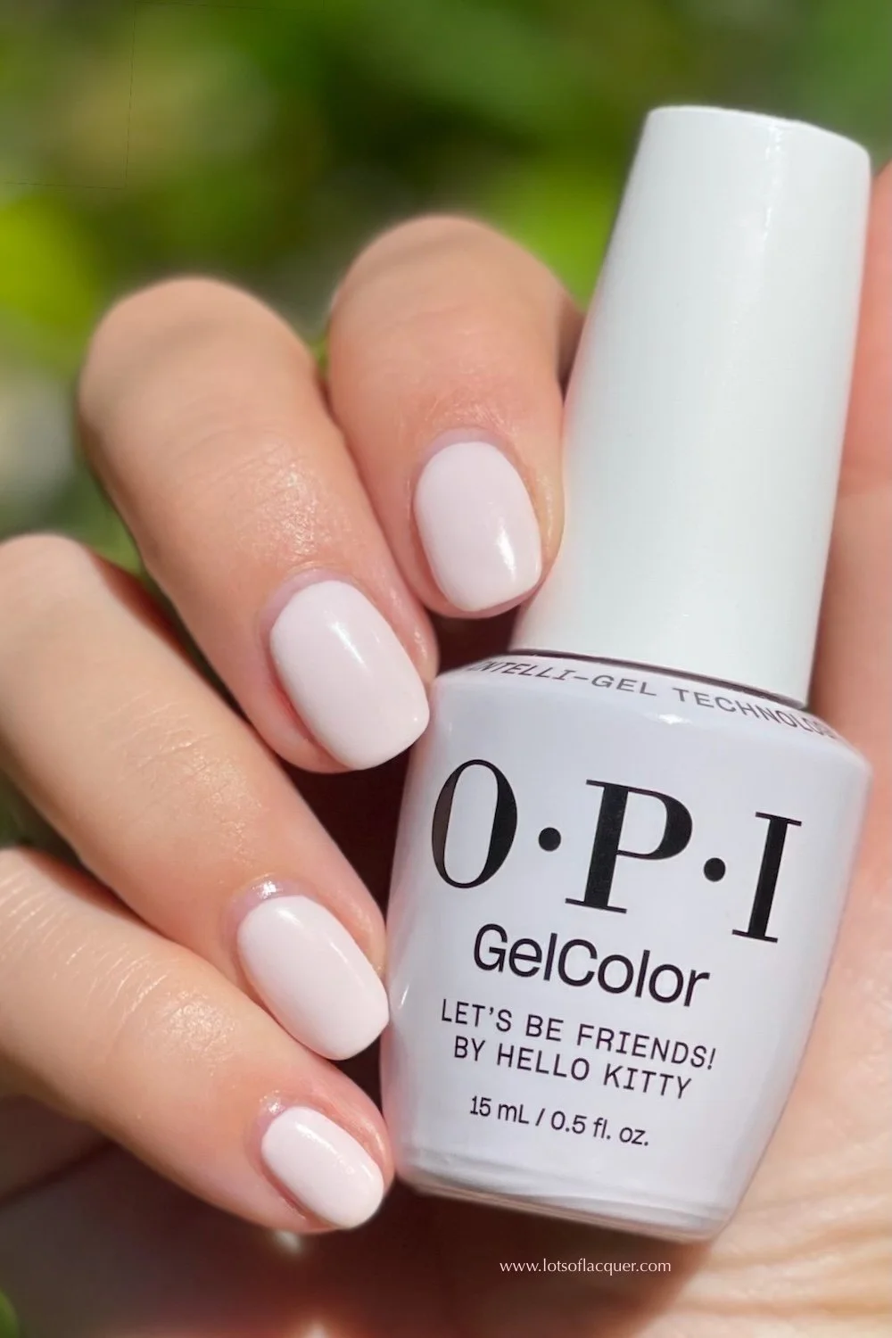 OPI GelColor Intelli-Gel Formula Let’s Be Friends! By Hello Kitty after 14 days of wear