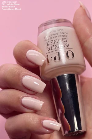 OPI Bubble Bath and Funny Bunny Mixed