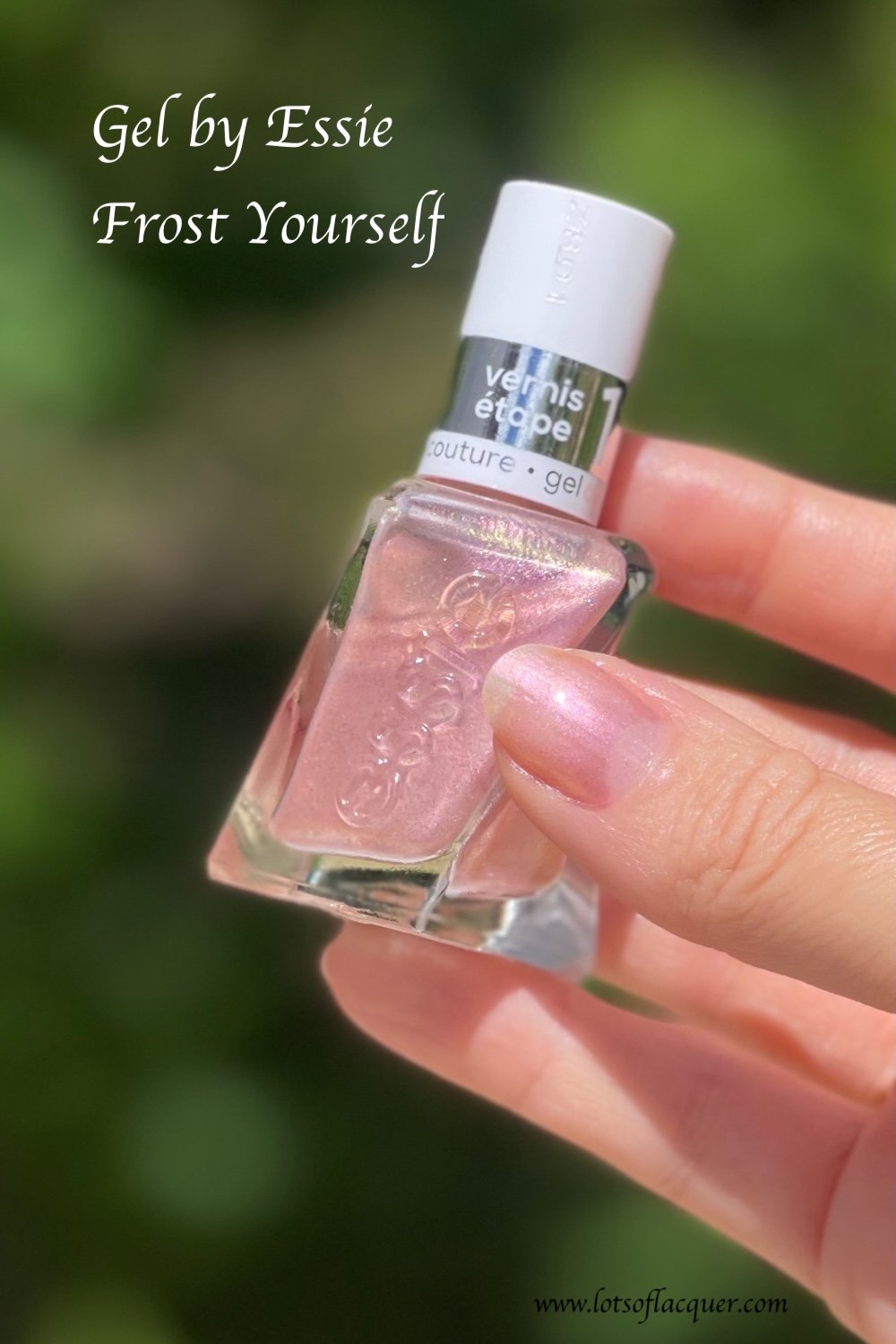 essie gel couture liquid diamonds frost yourself thumb swatch