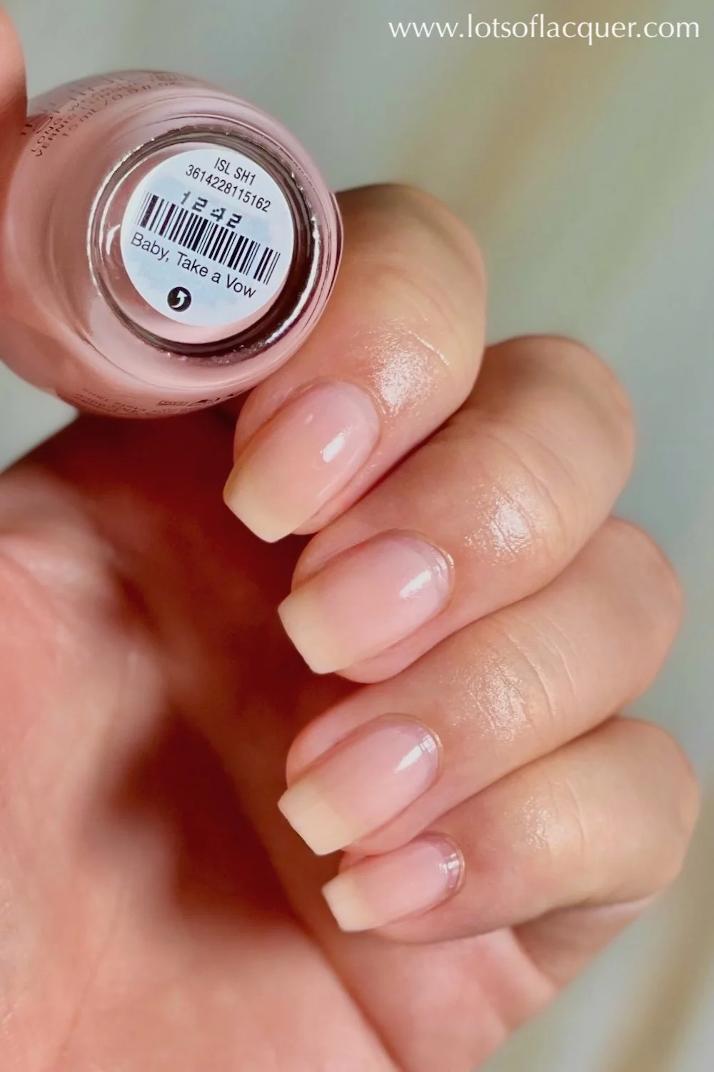 OPI baby take a vow swatch