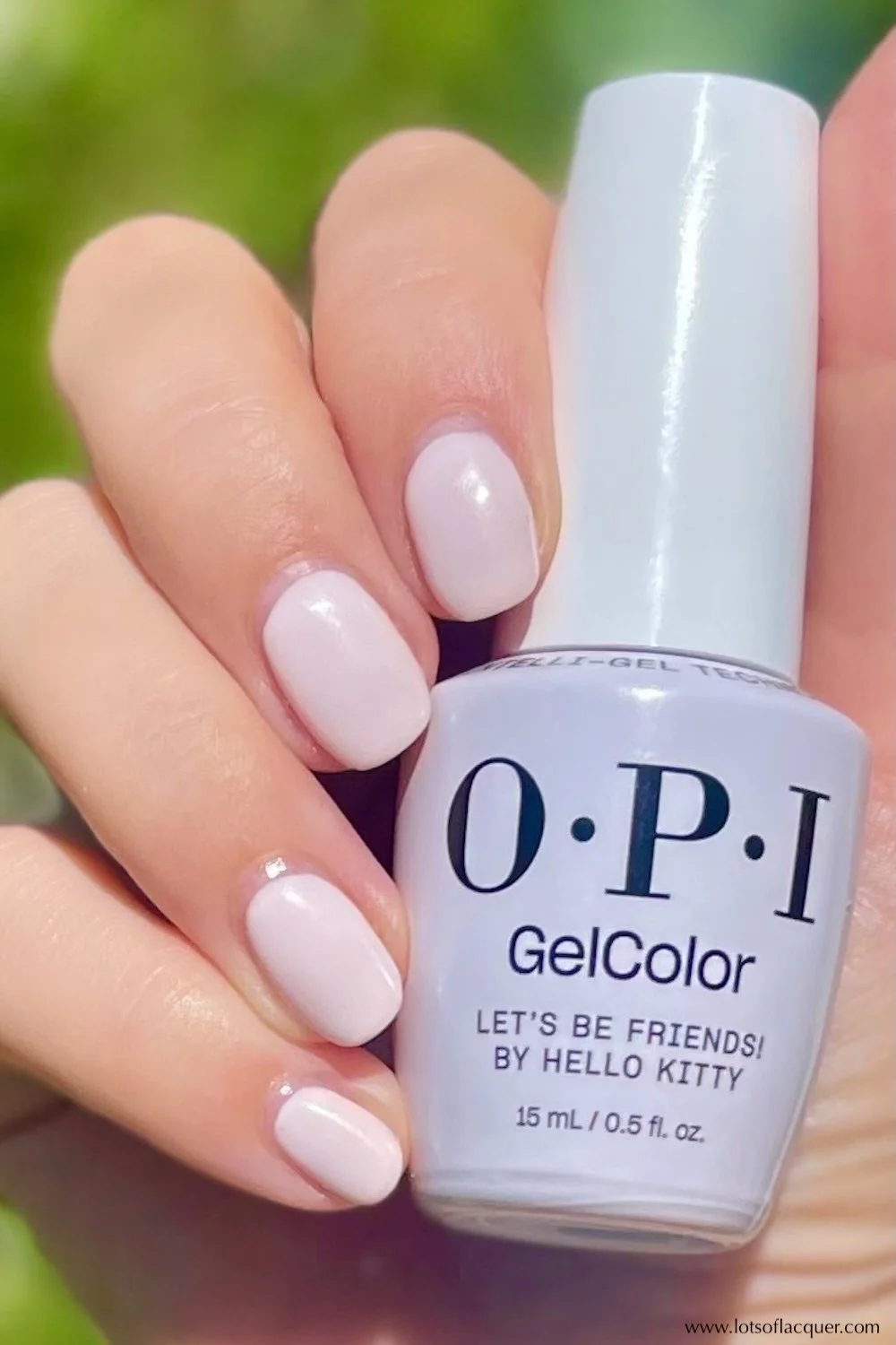 OPI GelColor Let’s Be Friends! By Hello Kitty swatch - milky pink gel polish