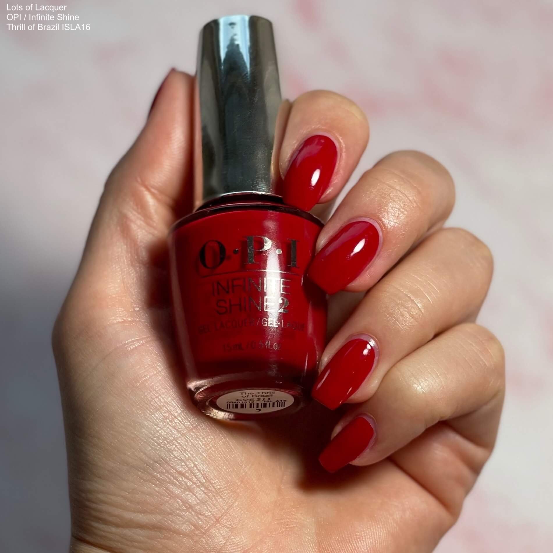 OPI Big Apple Red VS Thrill of Brazil — Lots of Lacquer
