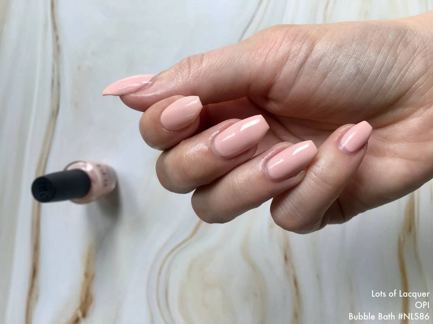 essie ballet slippers VS OPI Bubble Bath — Lots of Lacquer