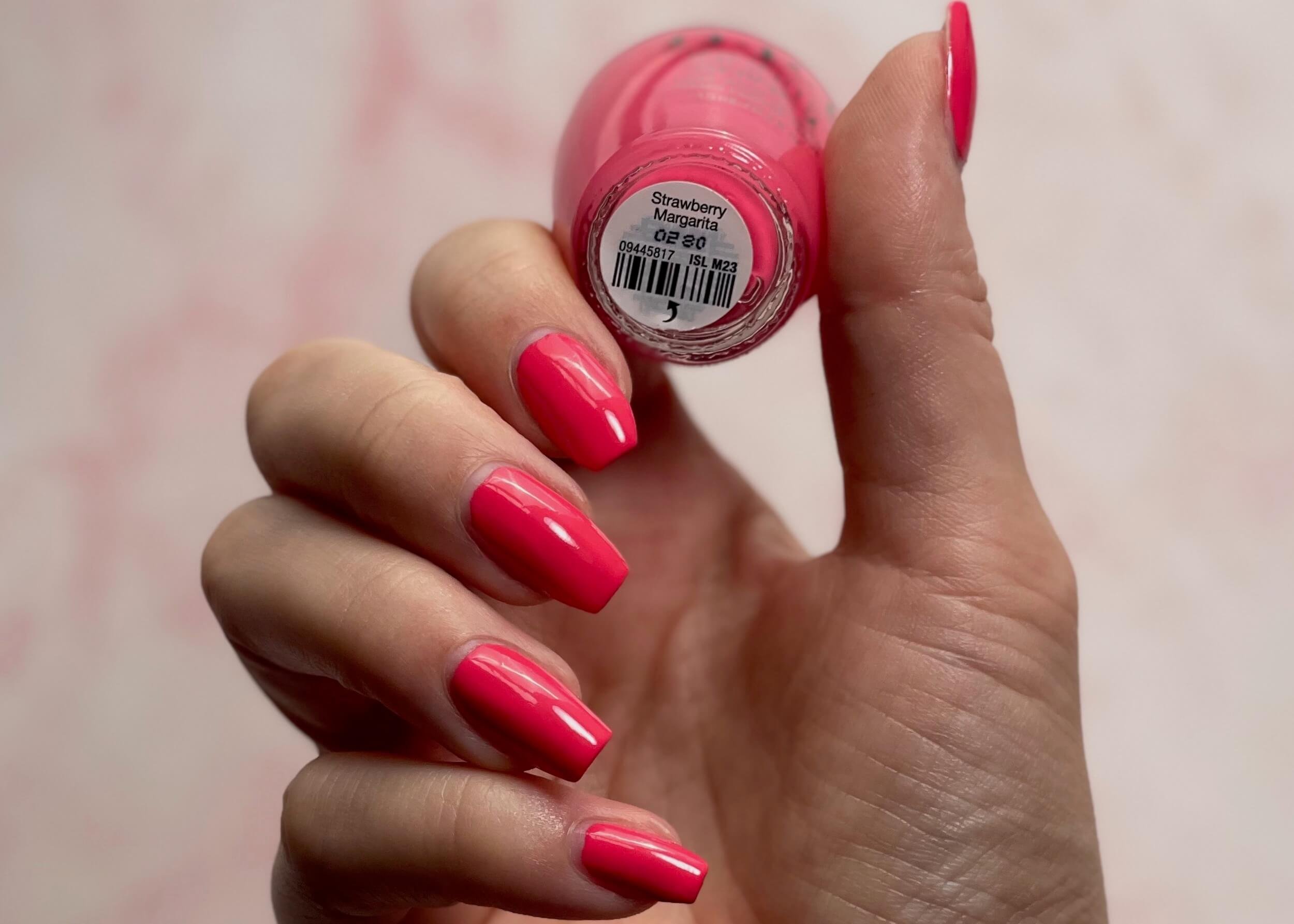 1. OPI Nail Lacquer in "Strawberry Margarita" - wide 2