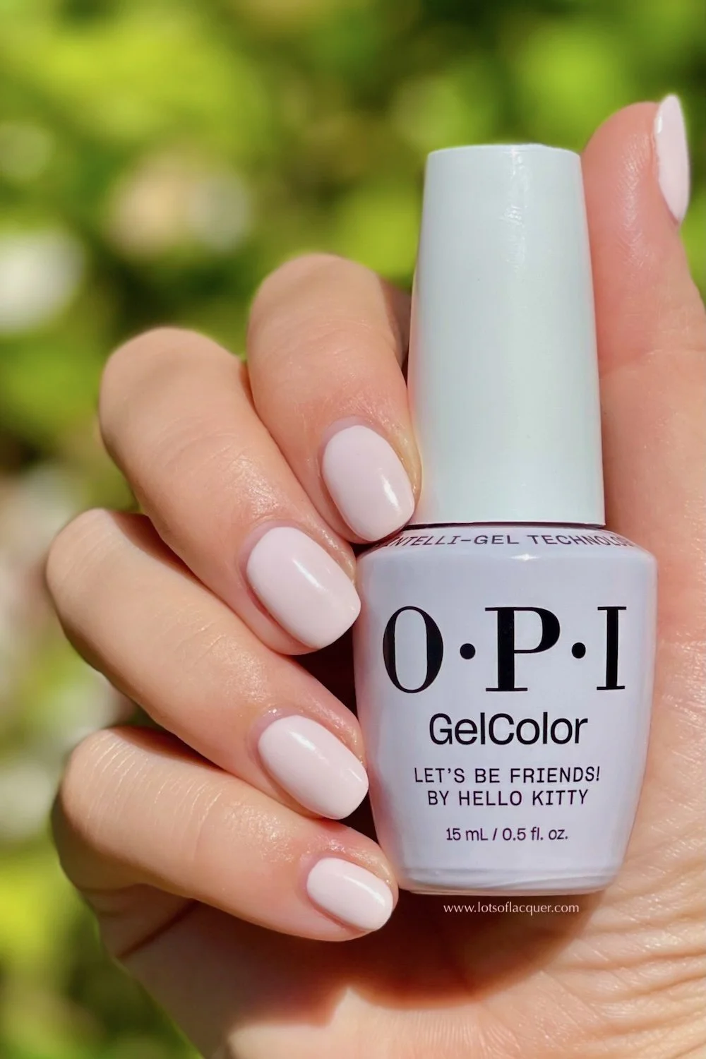 OPI GelColor Intelli-Gel Formula Let’s Be Friends! By Hello Kitty after 14 days of wear