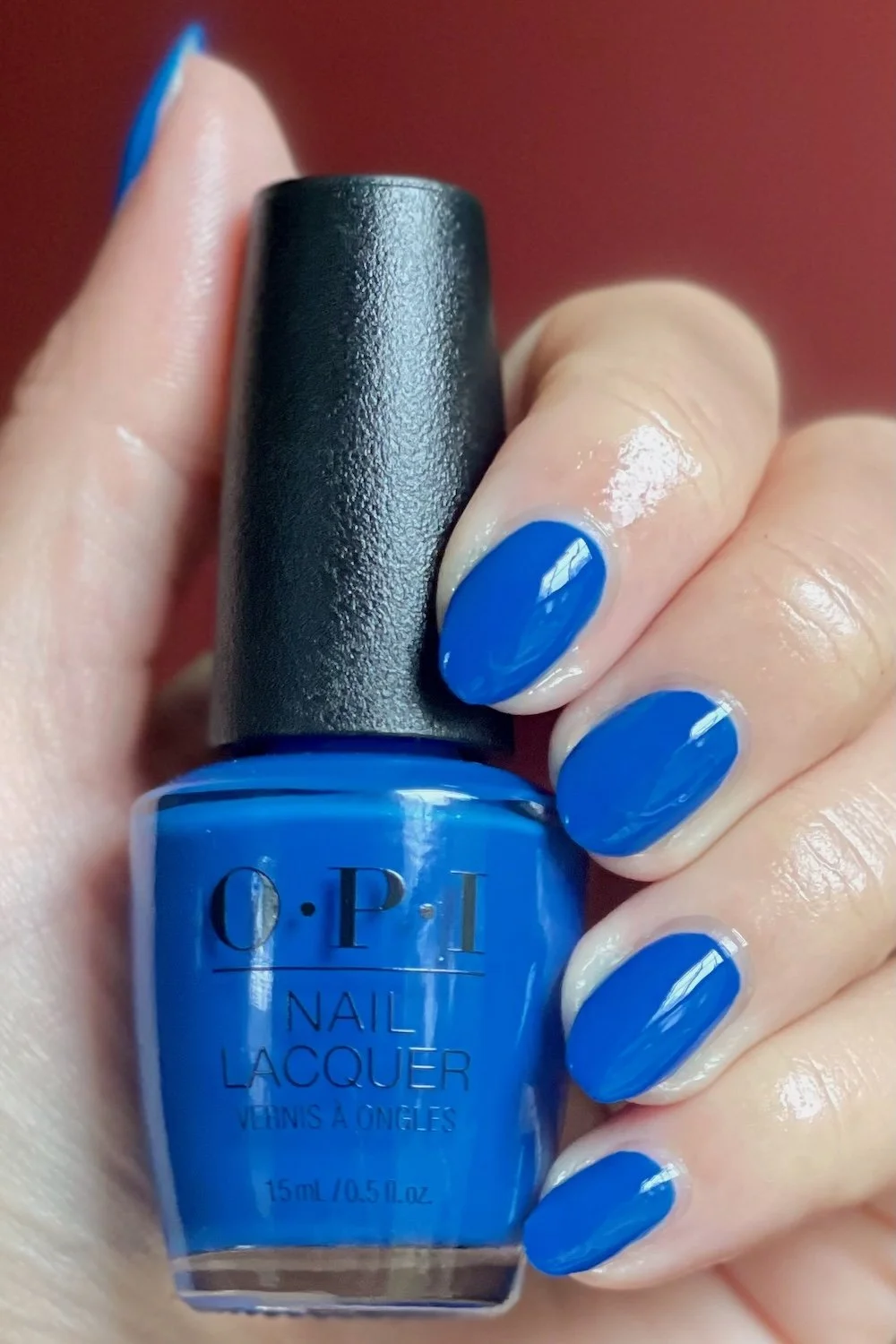 Gifted by Beyond Polish - OPI Sea-ze the Day swatch - creamy bright blue nail color