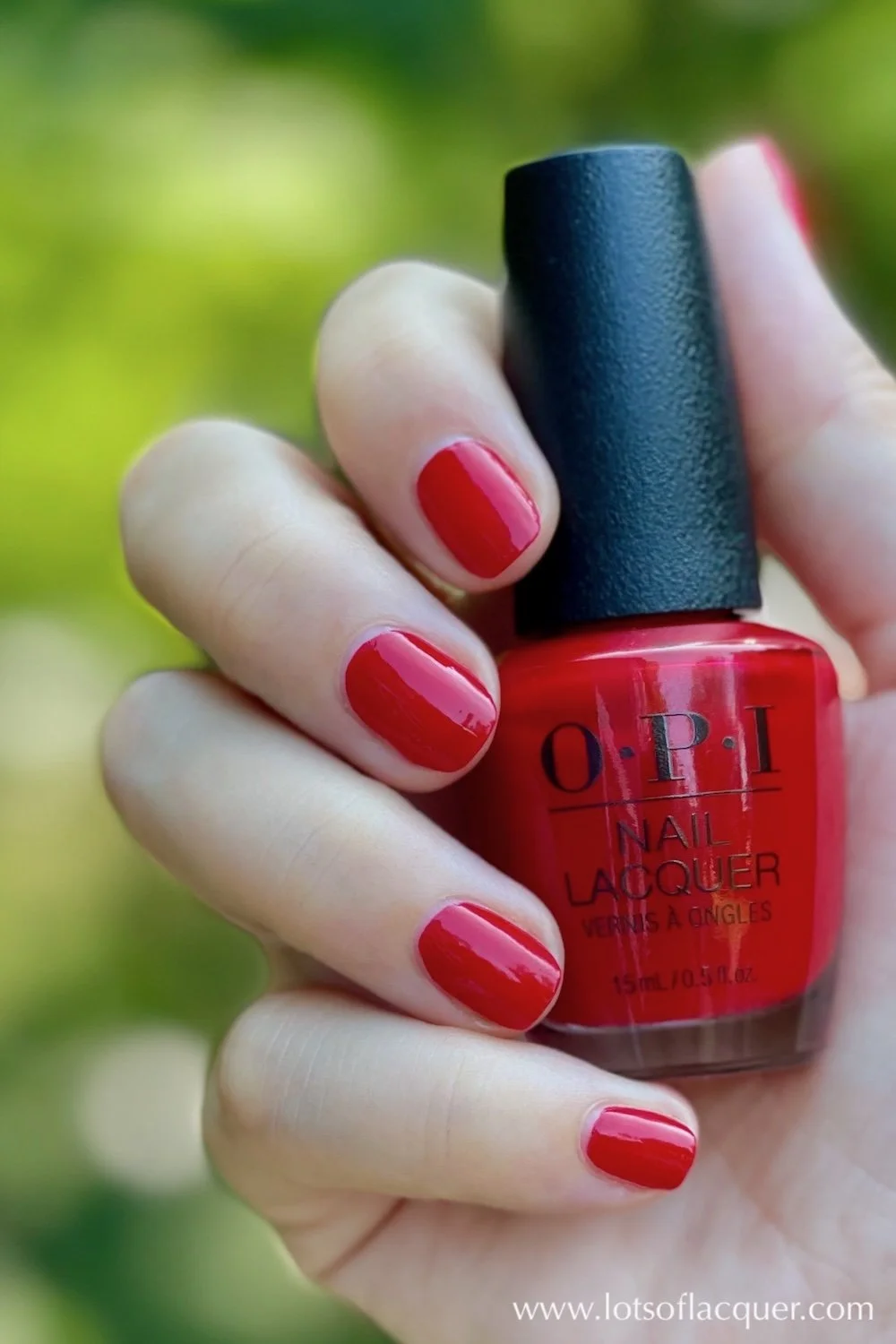 OPI Red Hot Rio swatch