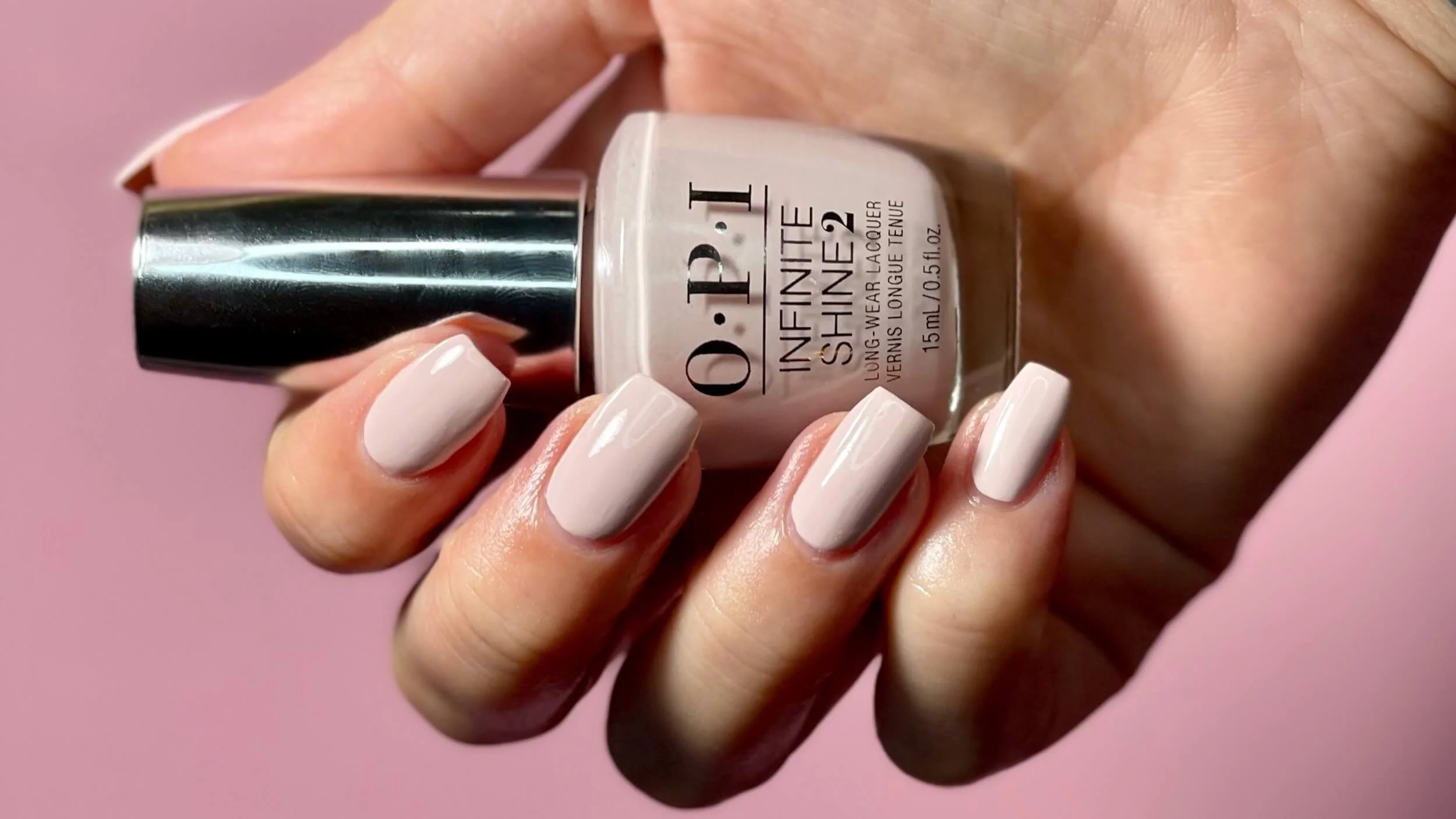 OPI Pink in Bio swatch (Infinite Shine)