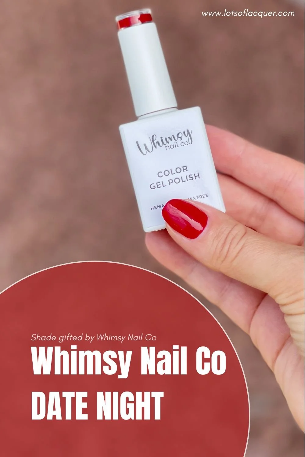 Gifted by Whimsy Nail Co | Whimsy Nail Co Color Gel Polish Date Night swatch