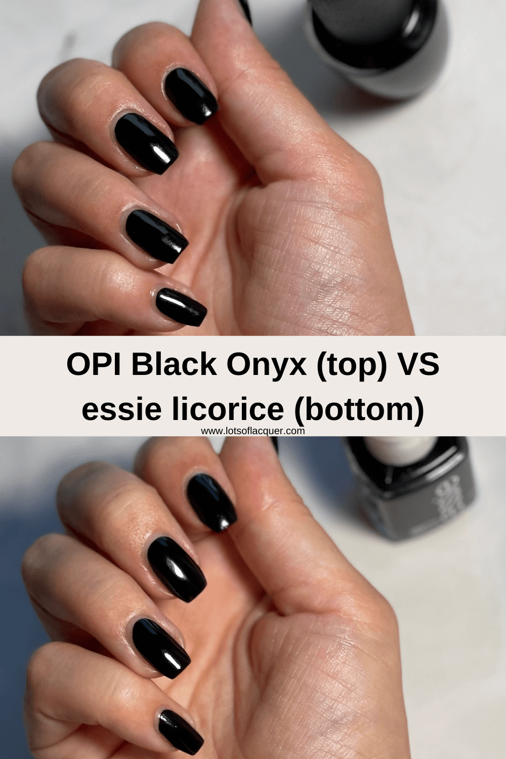 OPI Black Onyx Review (Plus essie licorice Comparison) — Lots of Lacquer