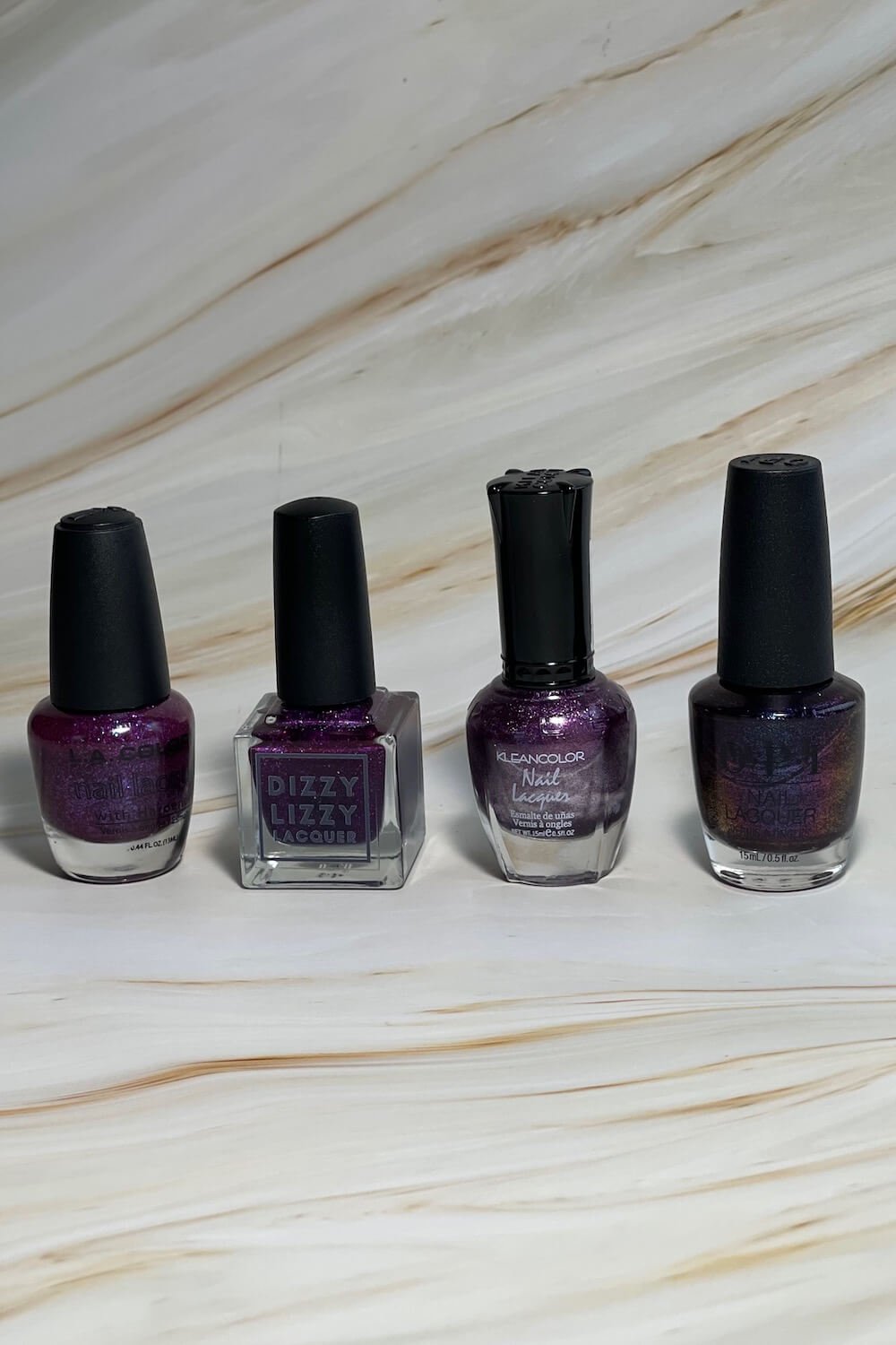 Dark Purple Nails With Glitter — Lots of Lacquer