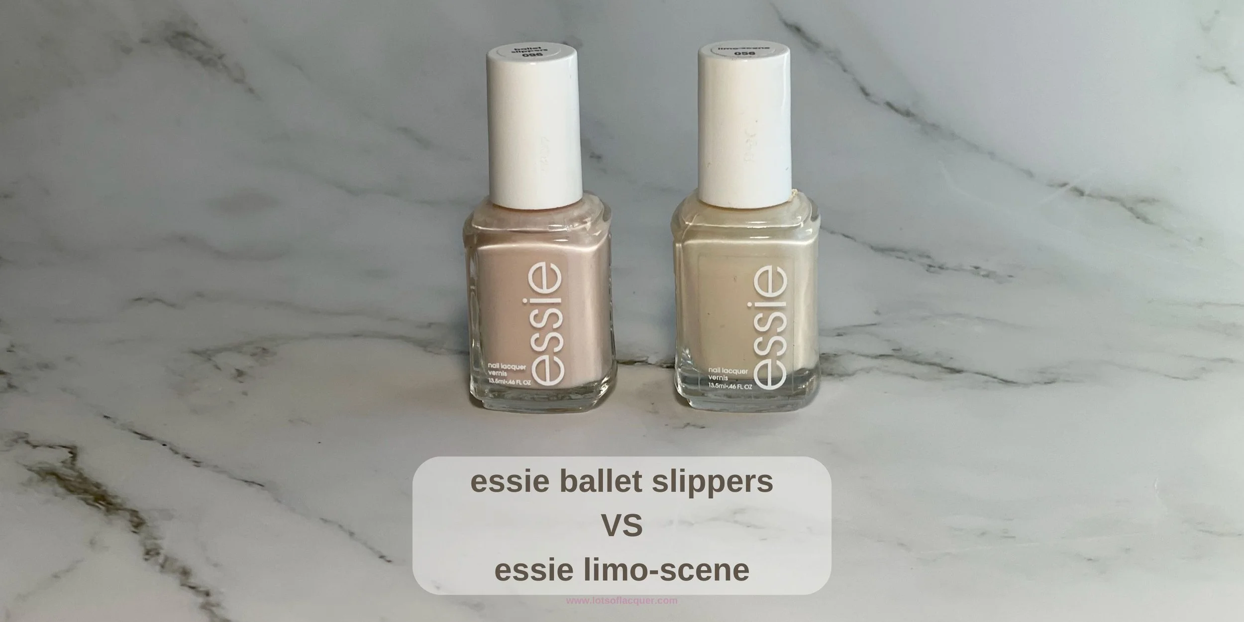 essie ballet slippers VS limoscene — Lots of Lacquer