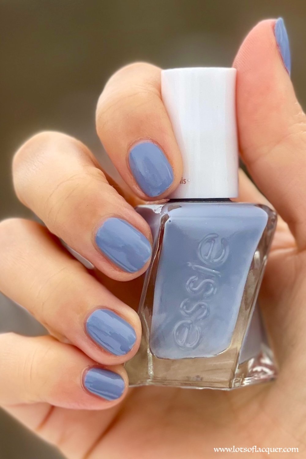 Gel by Essie Once Upon a Time Swatch - long wearing icy blue nail polish