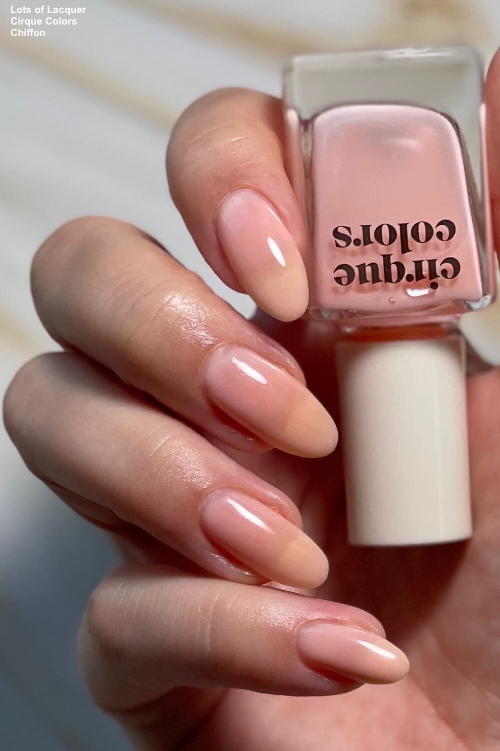 Sheer pink nail polish - Cirque Colors Chiffon
