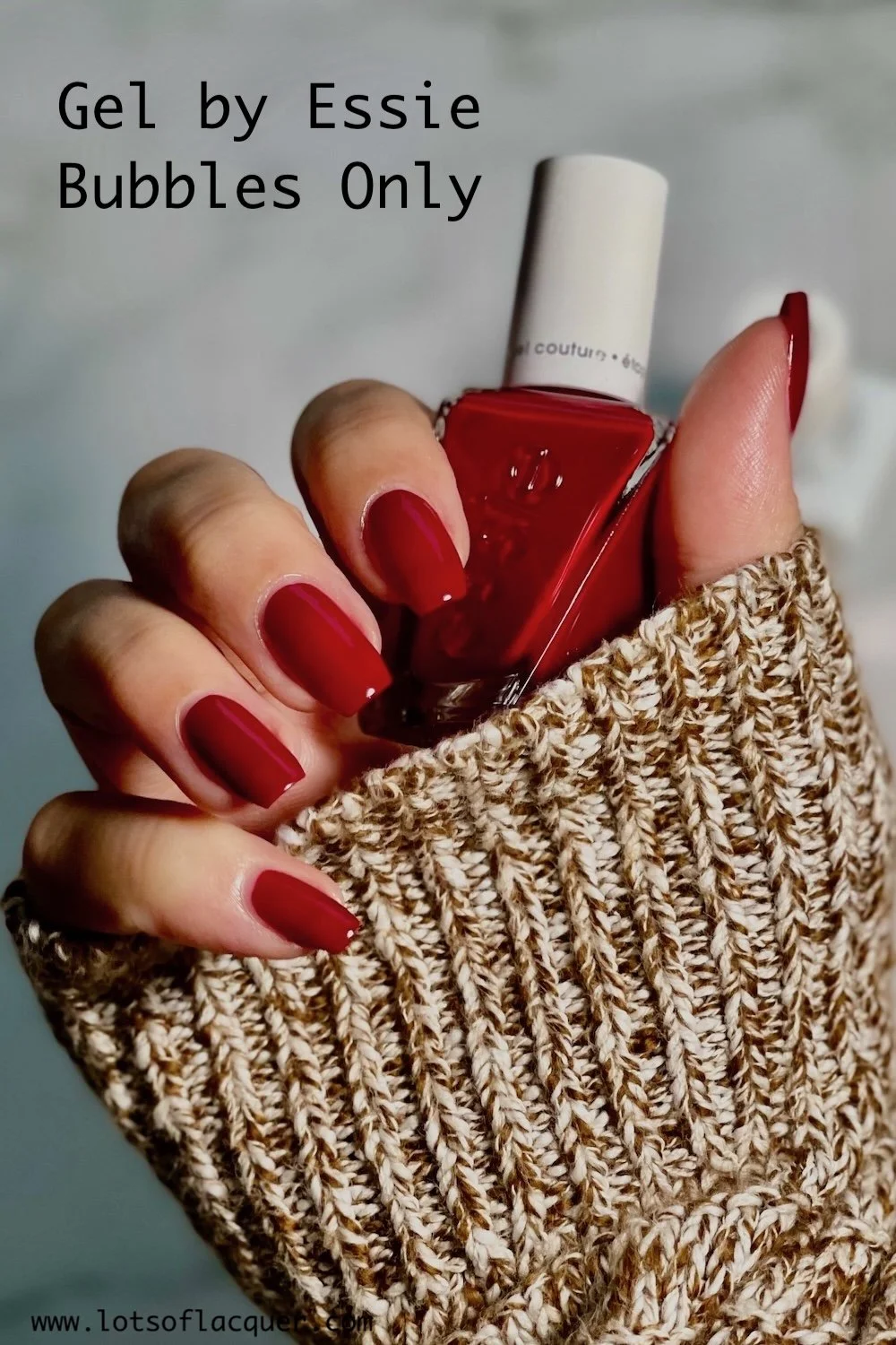 Gel by Essie Bubbles Only - classic long wearing burgundy swatch