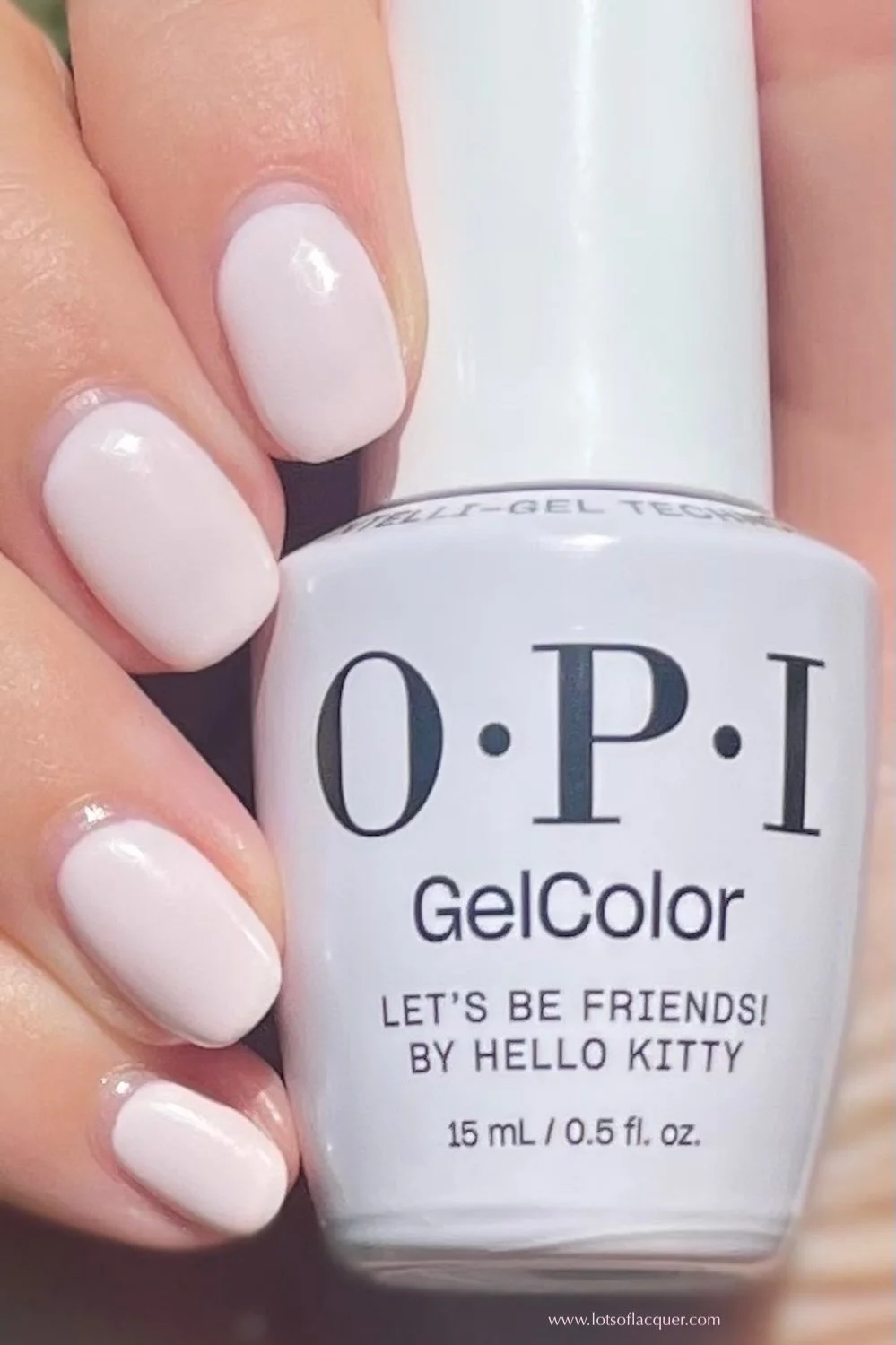 OPI GelColor Intelli-Gel Formula Let’s Be Friends! By Hello Kitty after 14 days of wear