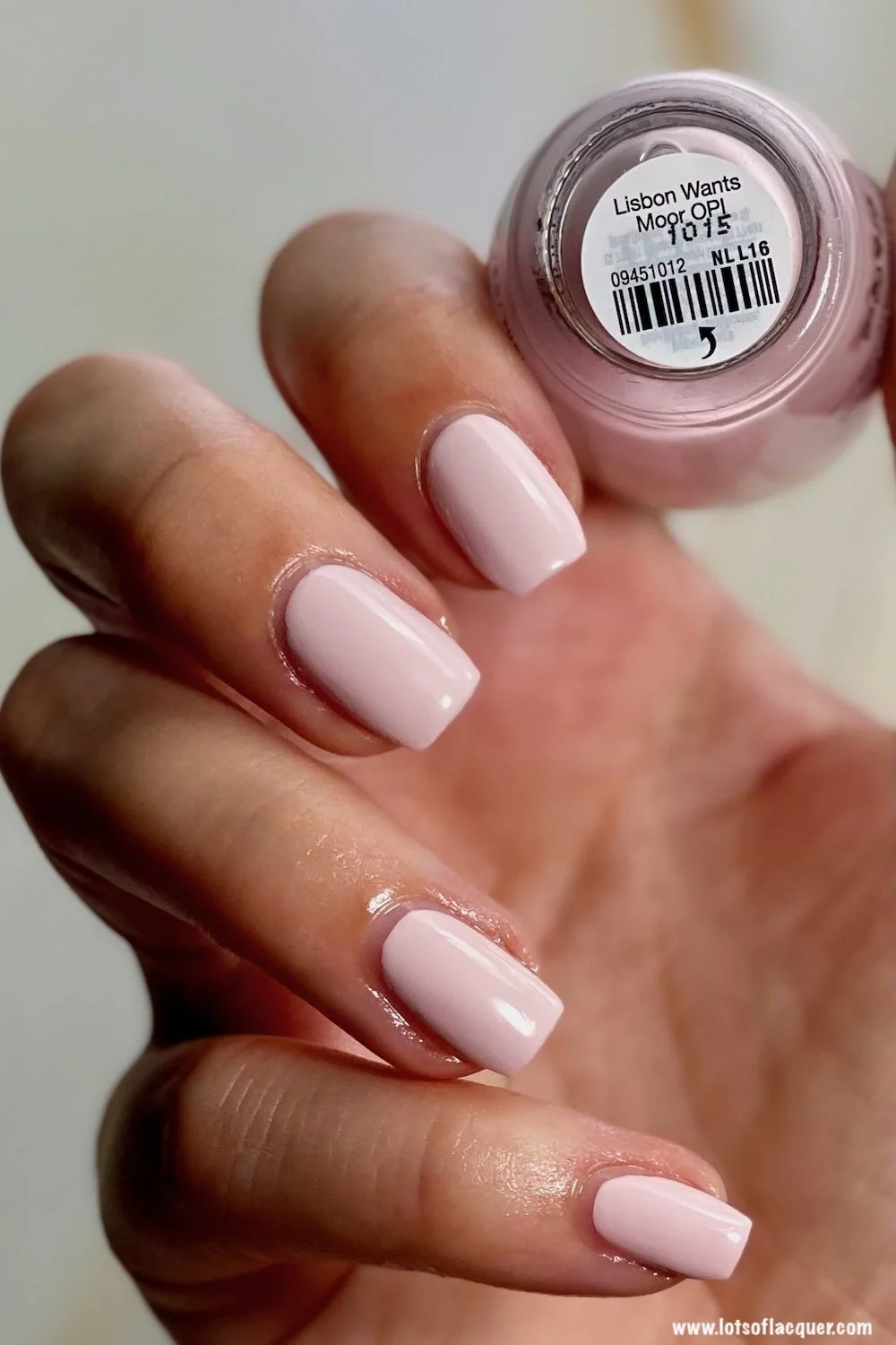 OPI Lisbon Wants Moor OPI swatch - light pastel pink nails