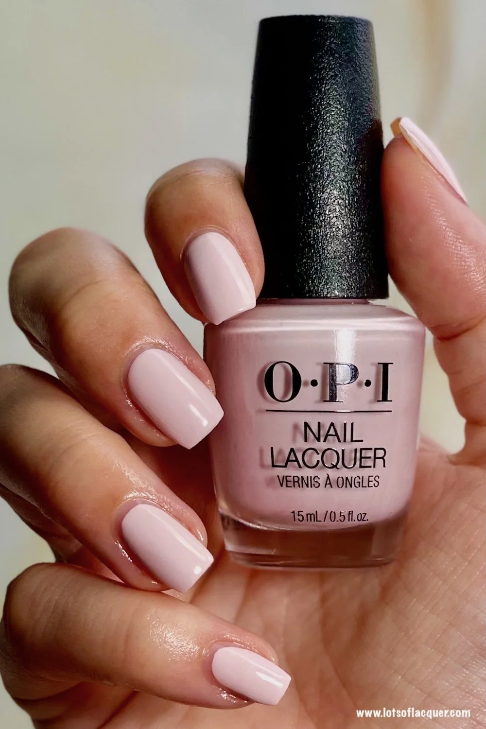 OPI Lisbon Wants Moor OPI swatch - light pastel pink nails