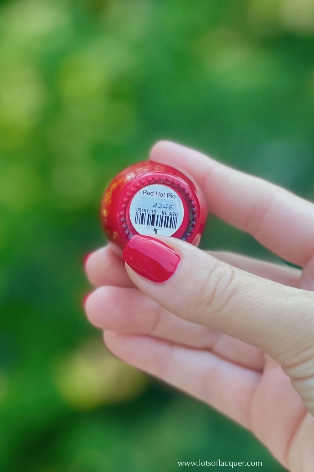 OPI Red Hot Rio swatch