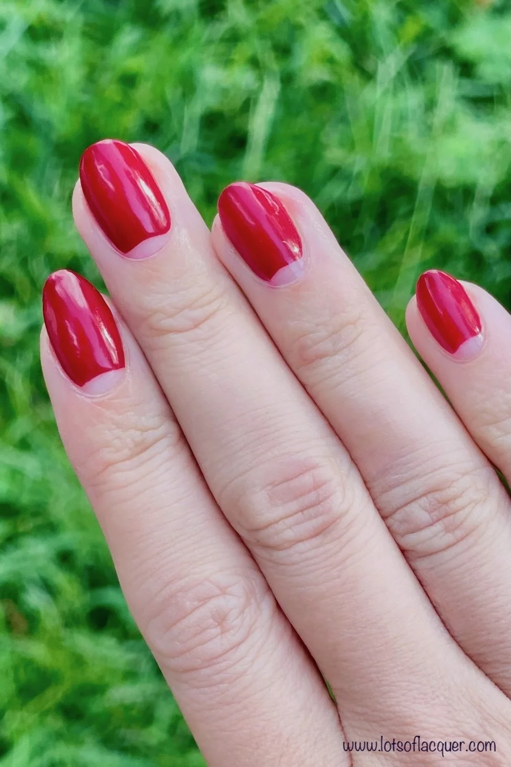 Red Half Moon Mani