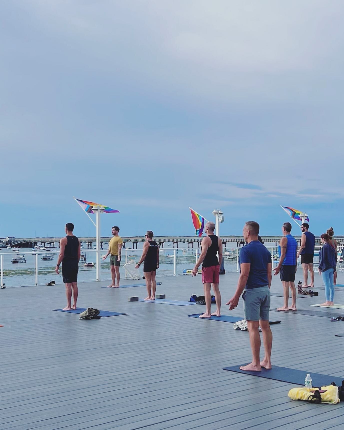 Boatslip classes are 7 days a week all summer!

Rise and flow with the sun each morning at 7:15am on the massive Boatslip deck with an unbearable view of Ptown&rsquo;s harbor.

In case of rain, we&rsquo;ll hold class under the big tent. Always check 
