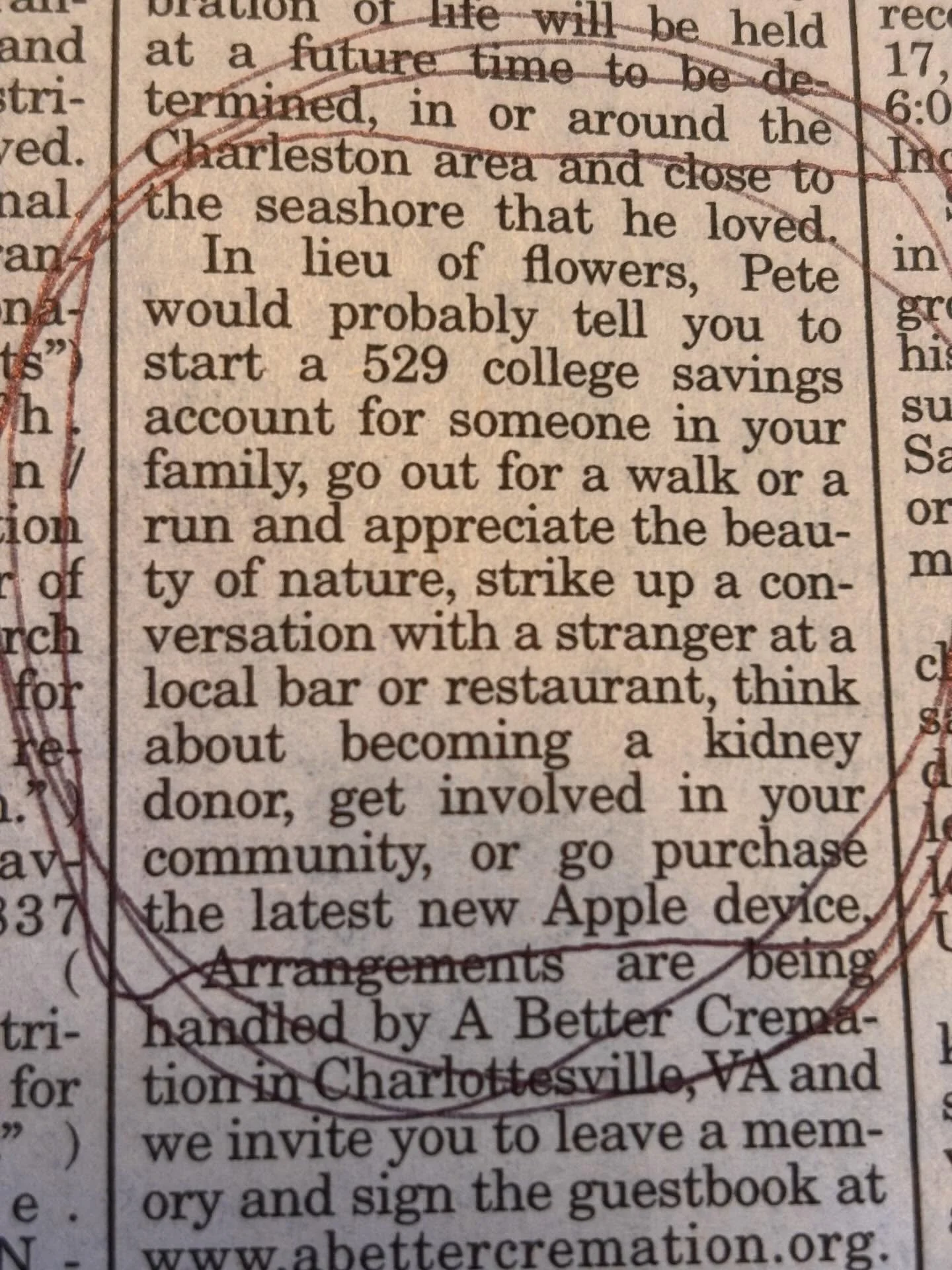 I read obituaries. It&rsquo;s a weird but wonderful way to collect unique names for characters. This obituary was a sweet call to action. ❤️