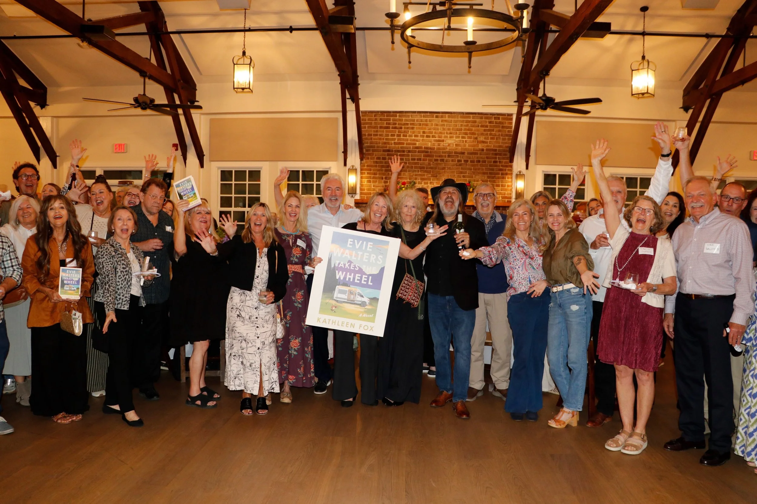 I have the most beautiful friends on the planet! You all made it an amazing book launch and a memorable celebration as EVIE WALTERS TAKES THE WHEEL hits the road. Oh, and we sold out of books! More photos to come.