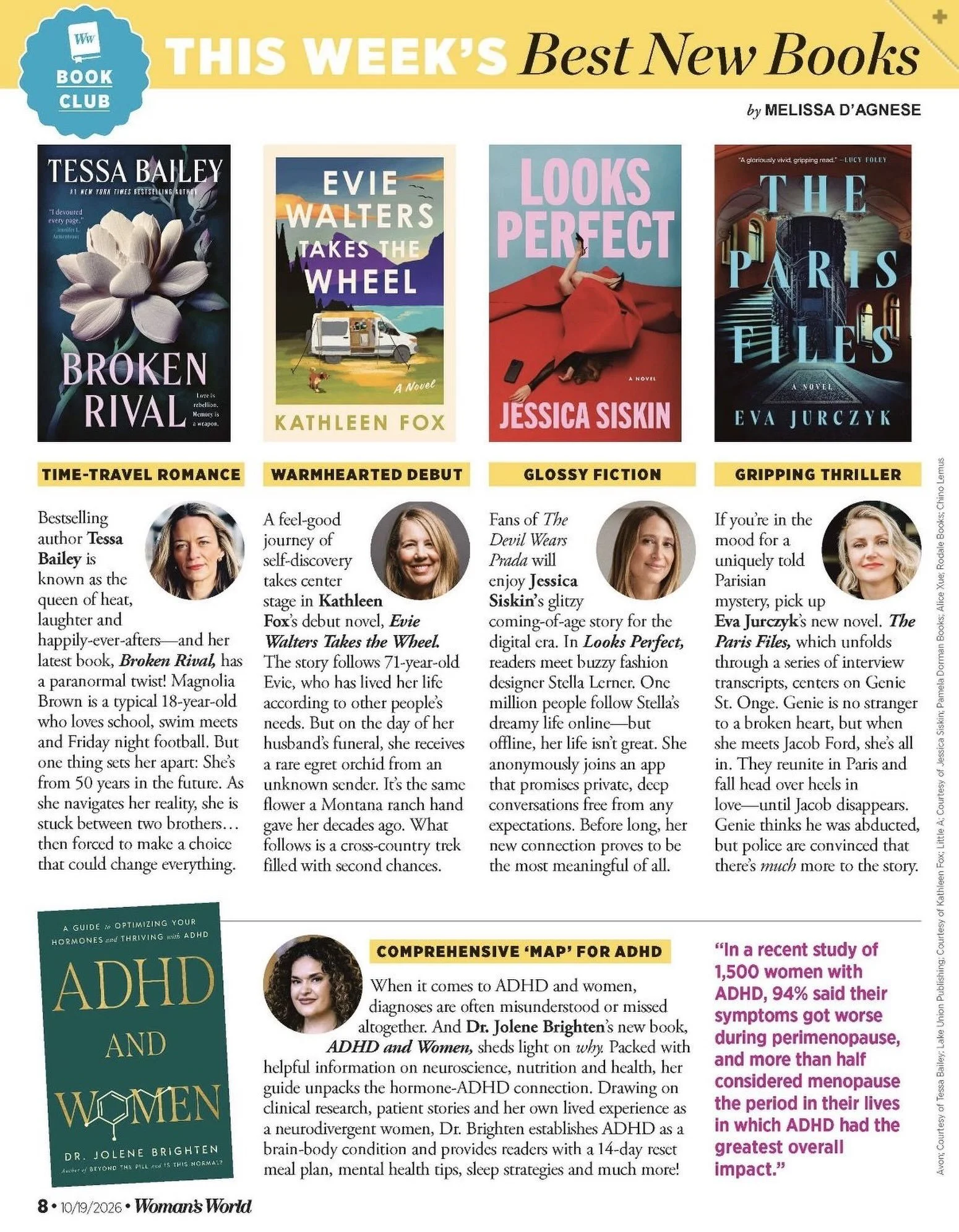 Thank you Woman&rsquo;s World Magazine for choosing EVIE WALTERS TAKES THE WHEEL as one of their Best New Books for this week! This just gets better and better! Let the road trip begin! 🚐💕📙