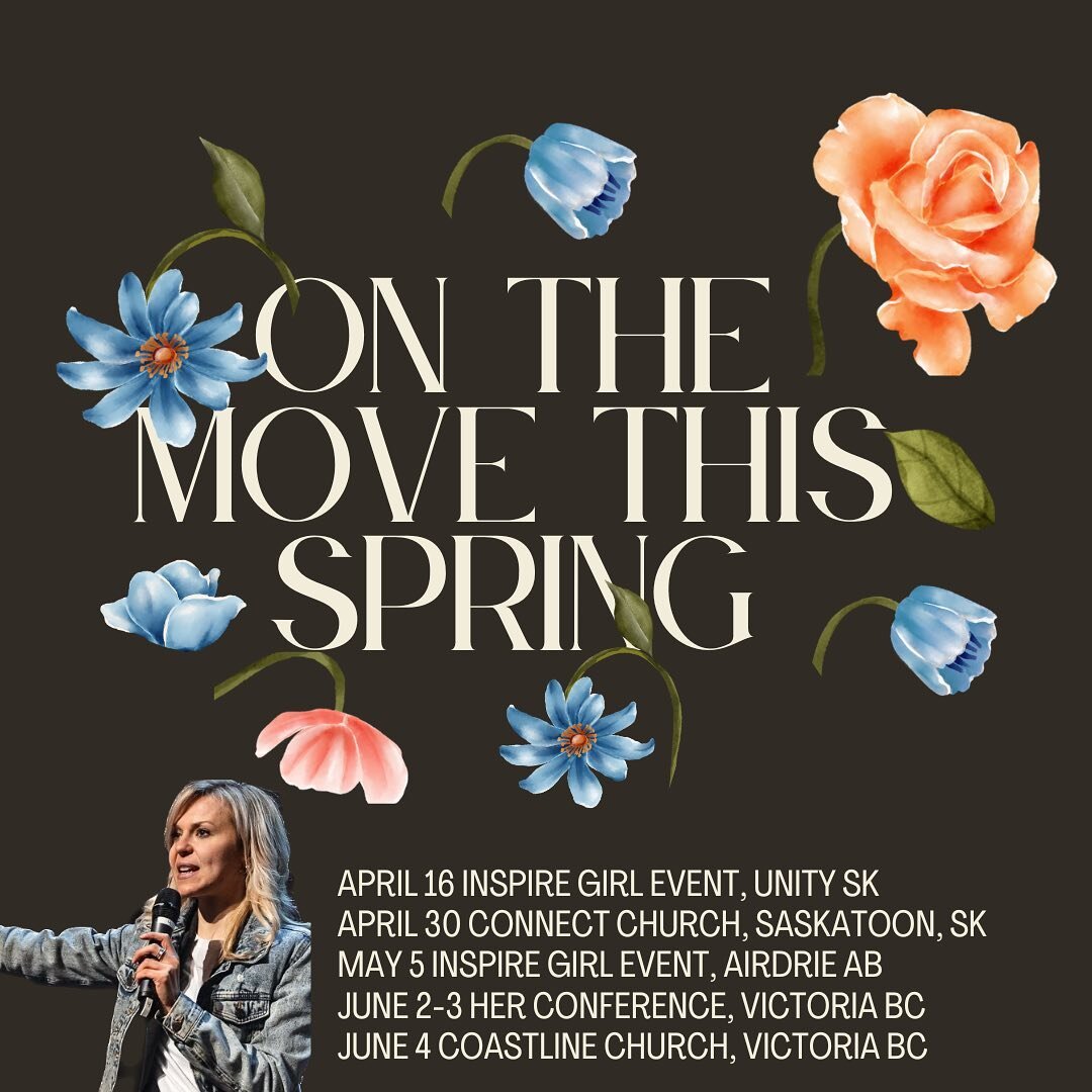 I am thrilled to be on the move this spring and headed to some very special places. Jesus is alive! This changes everything for our lives and I can&rsquo;t wait to dive deeper into it at these upcoming events!

#springspeaking #grateful #liveloved #g