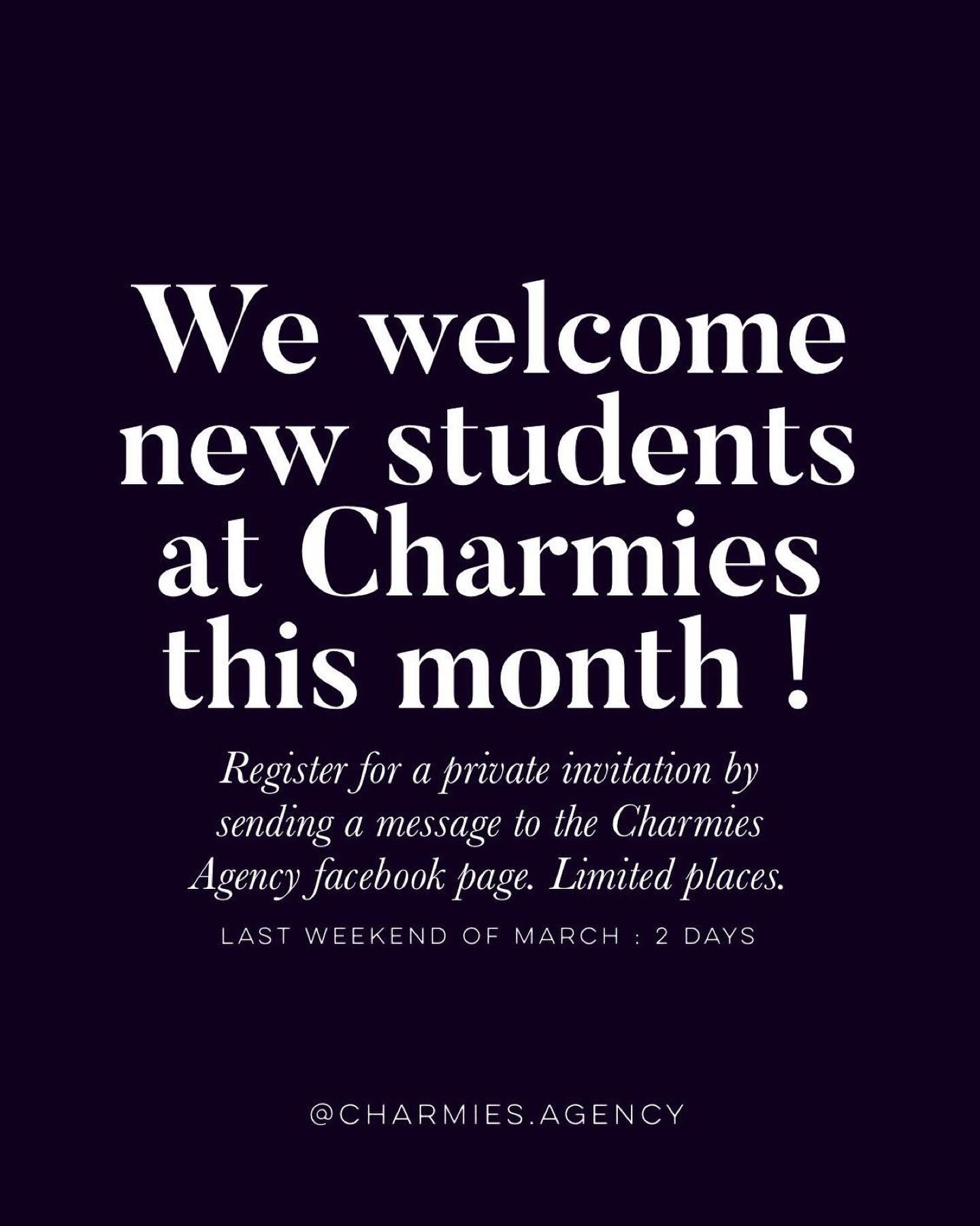 We&rsquo;re so happy to be booked by all of our favorite luxury brands &amp; events ❤️ We receive more requests every single day, which means&hellip; we&rsquo;re welcoming more students to join our team !

Want to join Charmies ?
💌 Send a message to