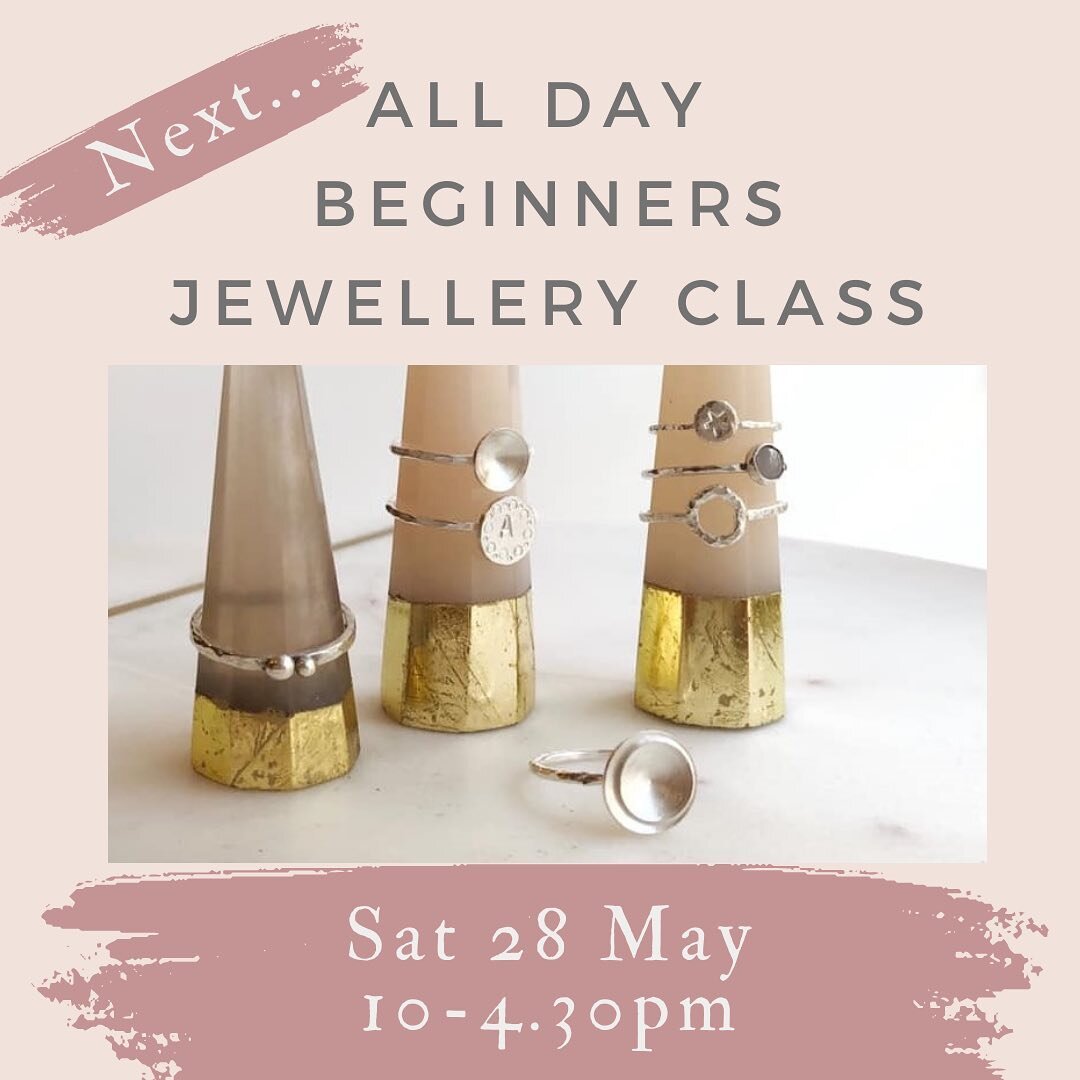 Next All day class is at the end of May, there&rsquo;s still some space if you want to learn how to make silver jewellery, have a great day socialising with new folks, or even keeping your head down into your new skills. 
However you like to do it, y