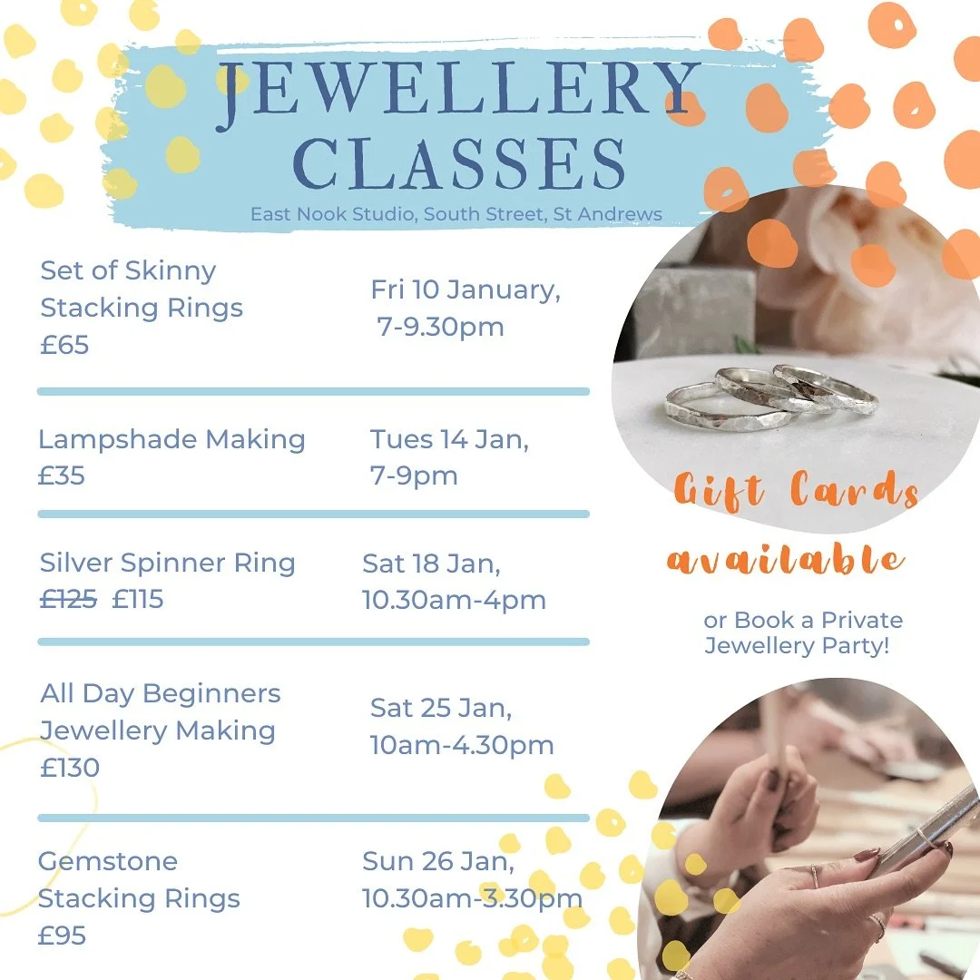 As wonderful as Christmas is, it can be SUCH an anti climax! We spend so long getting prepped on the run up thinking of everyone but ourselves and all of a sudden it&rsquo;s just over. Wahhh!

Treat yourself to a workshop in the New Year. Have someth