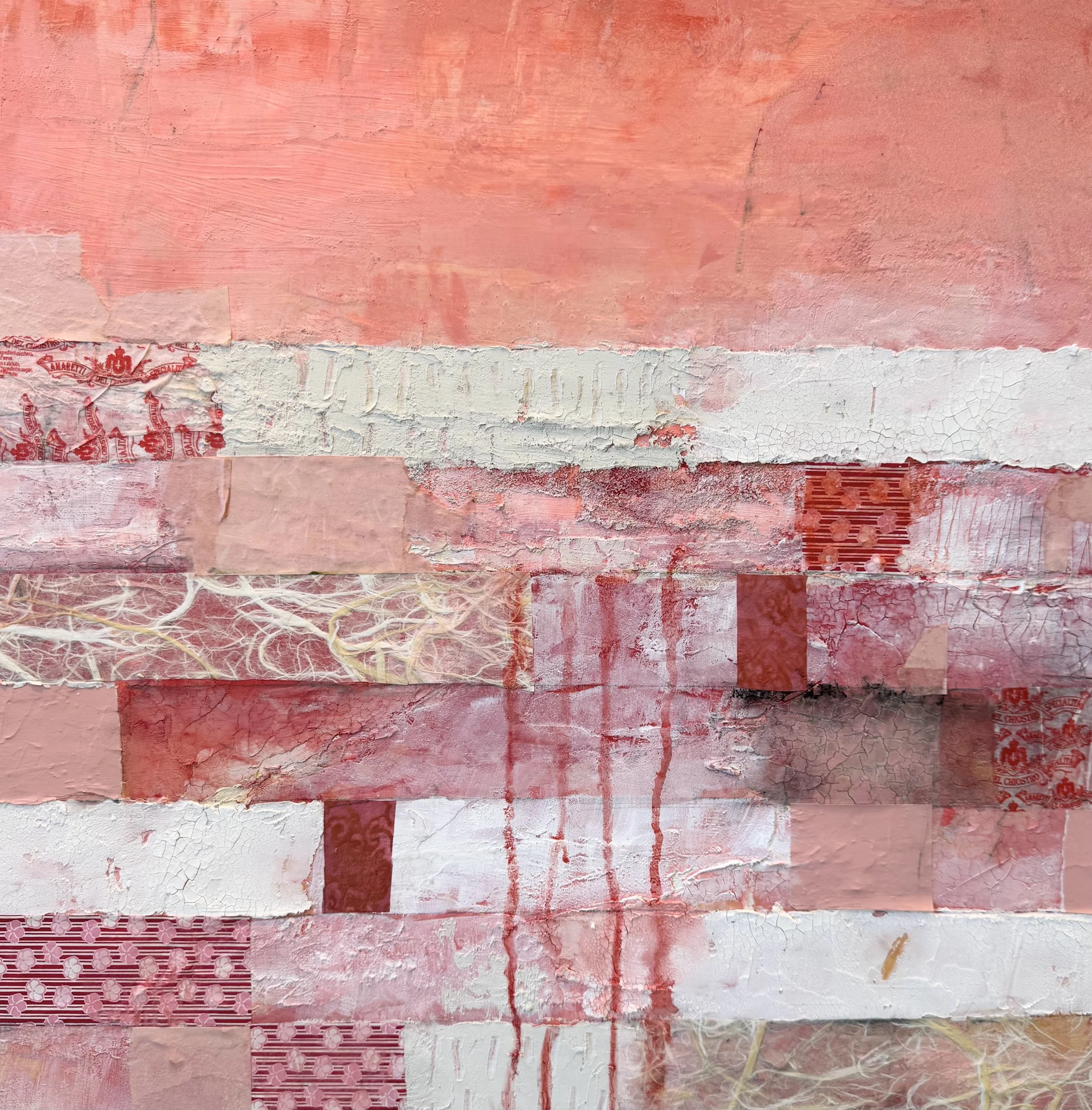 Persimmon Heirophany | Mixed Media on Panel | 20x20  | 1800