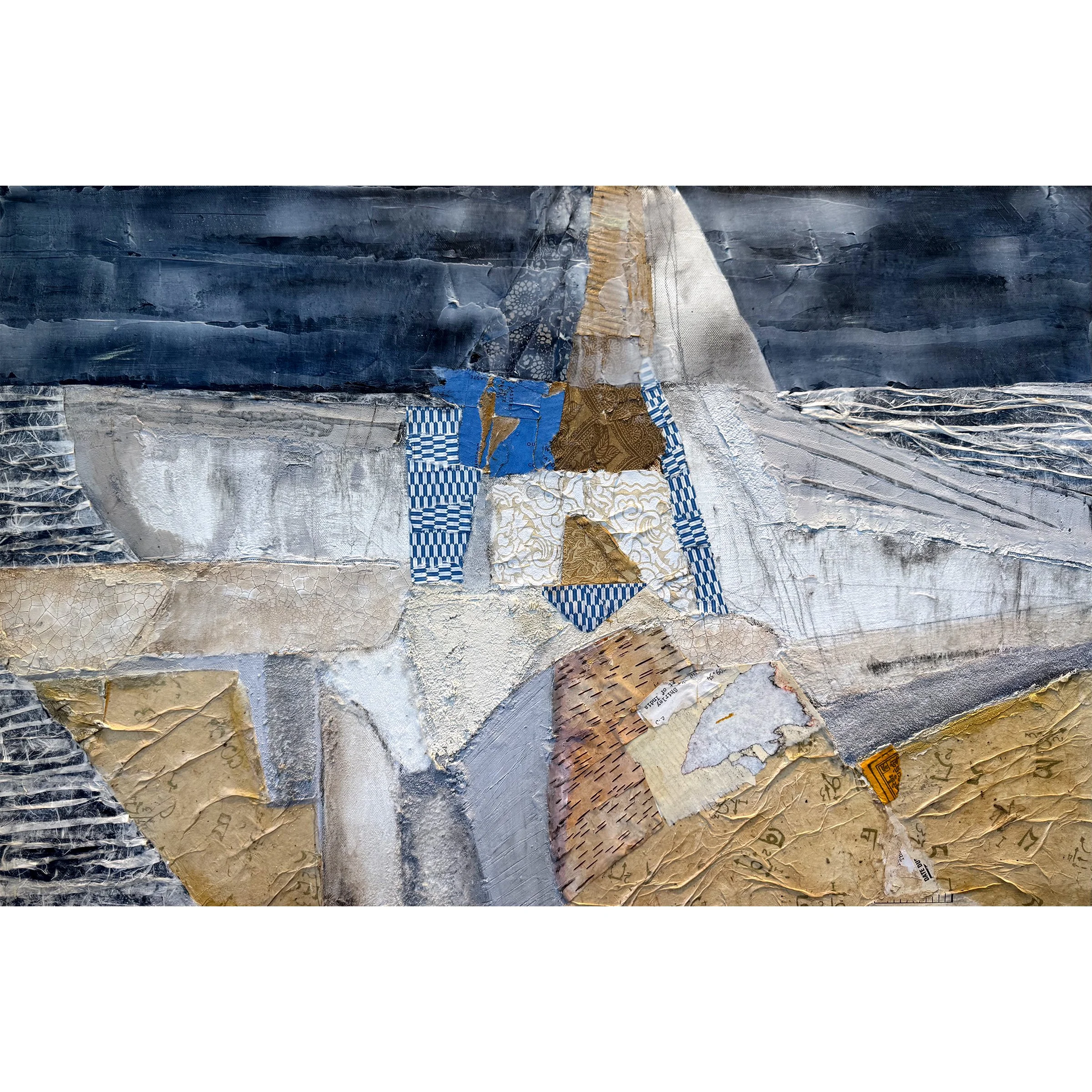 Frigate | Mixed Media on Canvas | 20x30 | Available through The Three Stones Gallery 32 Main Street Concord Ma 978-399-8611