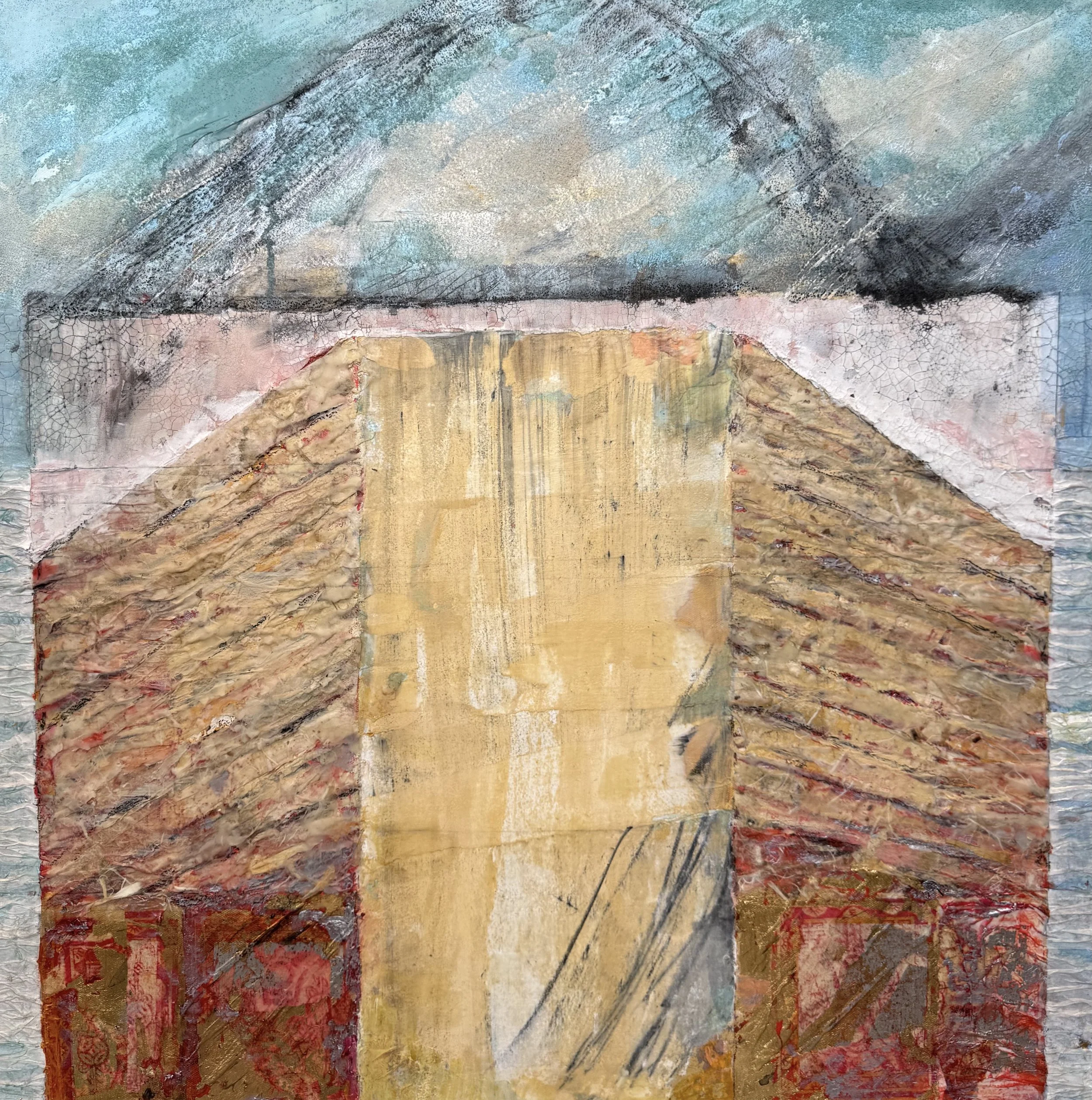 Chinese Tea House | Mixed Media on Canvas | 30x 30 | 2400