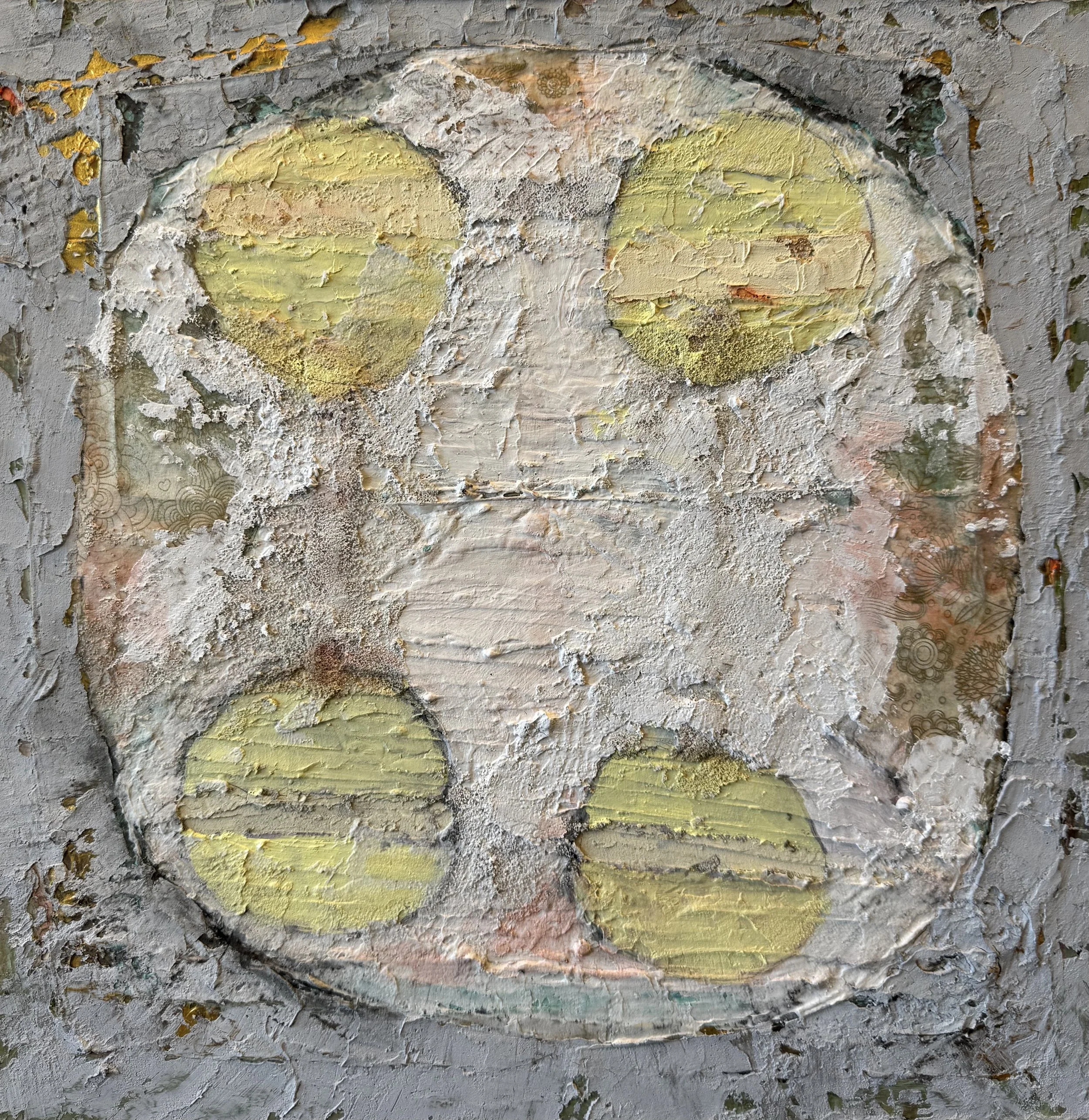 Necessary Fiction | Mixed Media on Panel | 16x16 | 900