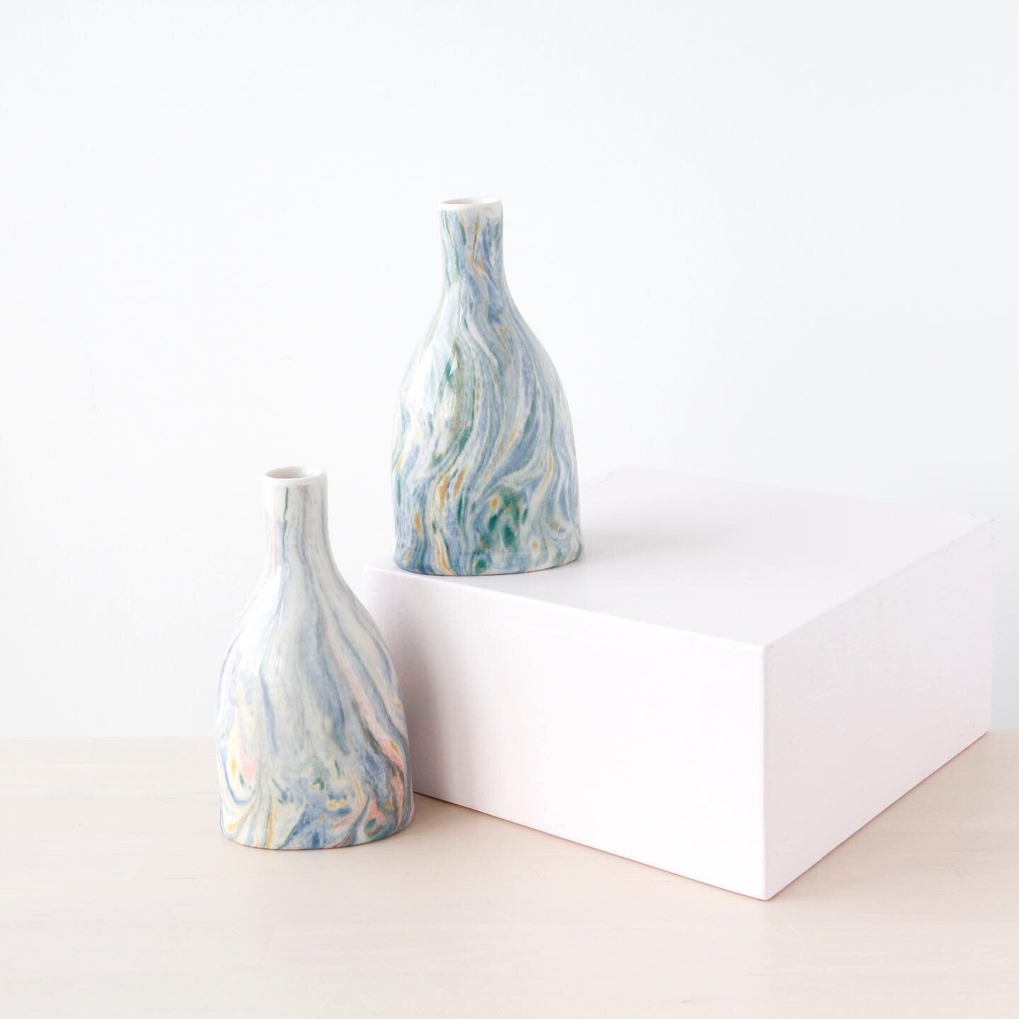 It&rsquo;s a nice day to be out around town with my son who is on his spring break right now. Online shop restock likely happening next week with a few more marbled vases in the mix!