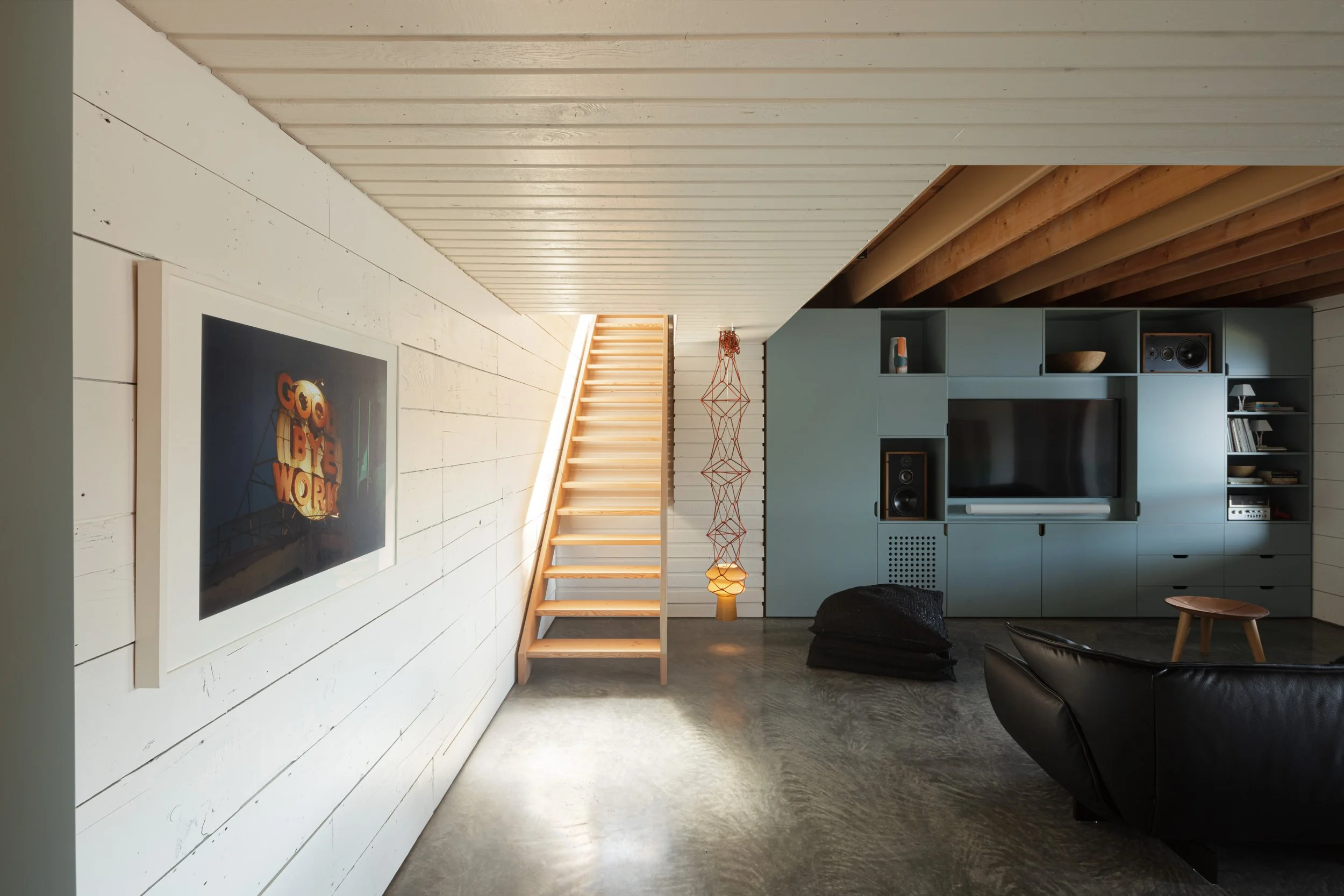 Abstraction Vase installed in the Shore House designed by Measured Architecture