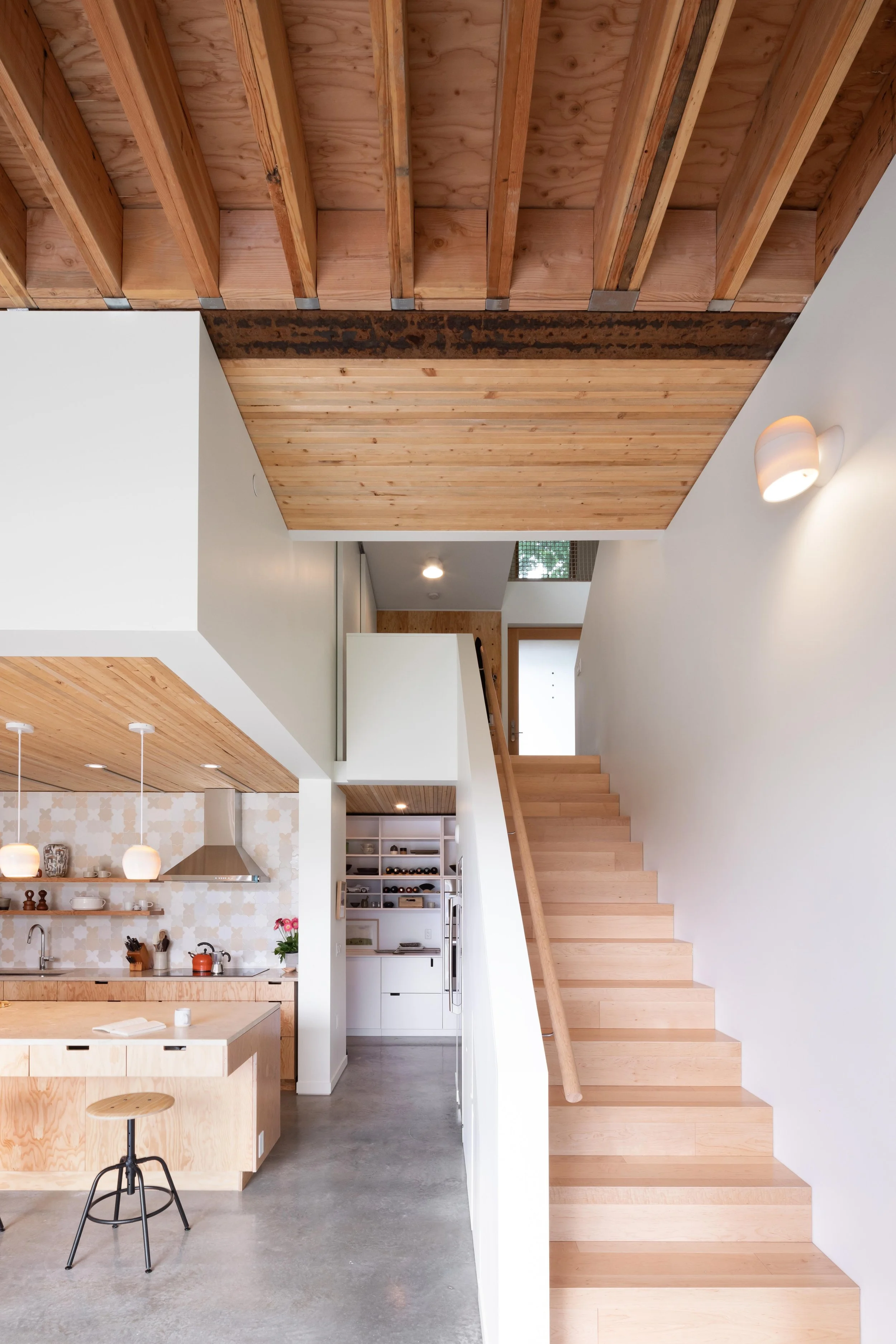 Custom Wheel-thrown Porcelain Pendants and Sconces for the Shift House, Designed by Measured Architecture