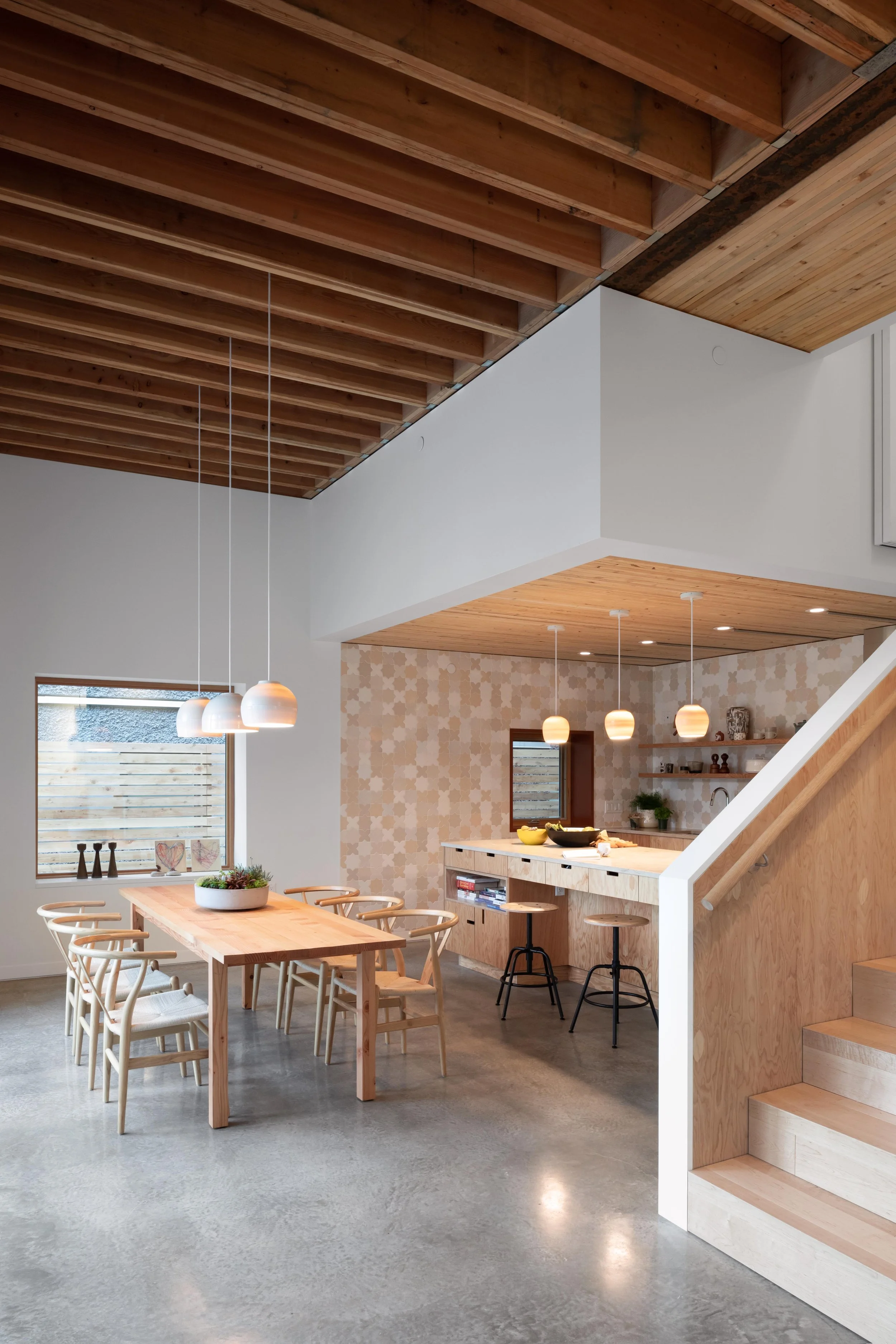 Custom Wheel-thrown Porcelain Pendants for the Shift House, Designed by Measured Architecture