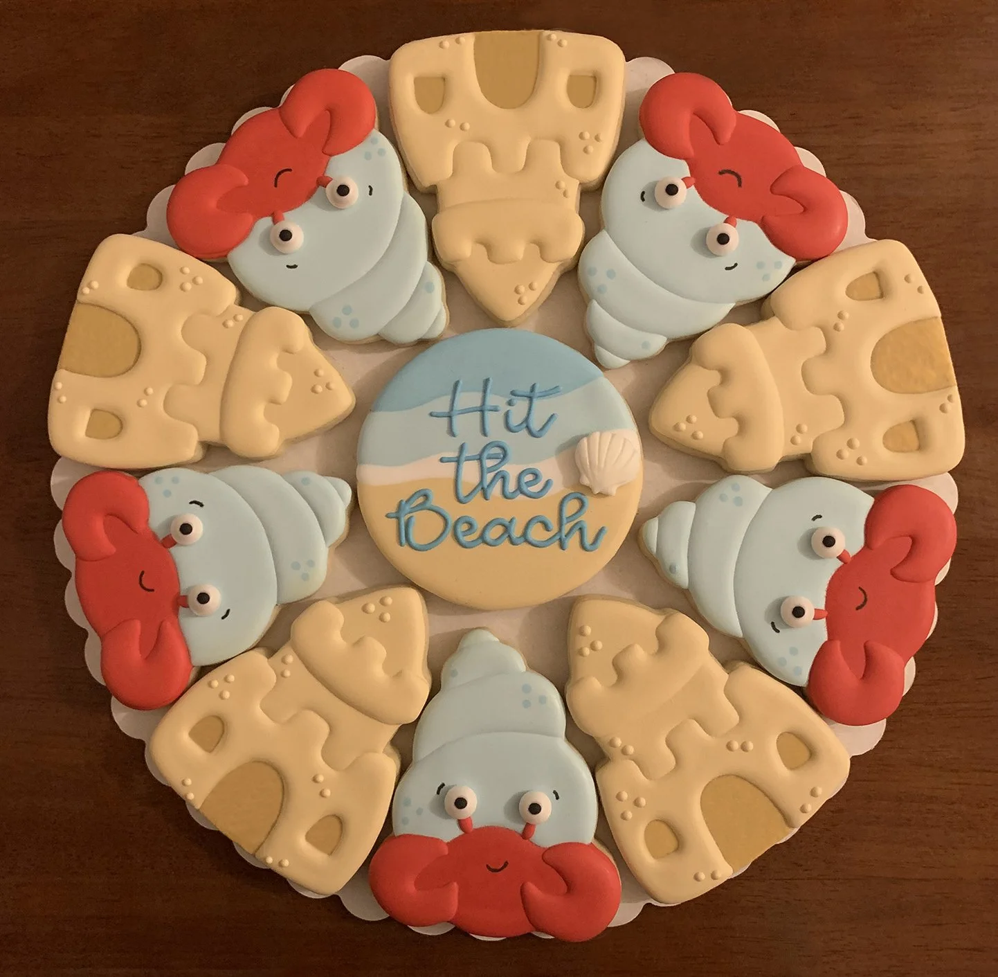"Hit The Beach" Platter - 11 Sugar Cookies