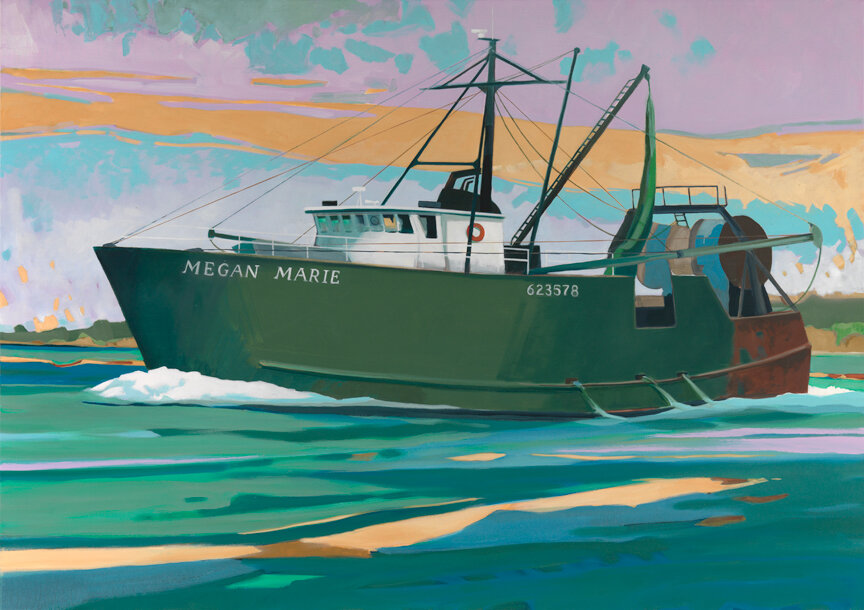 Megan Marie Underway, oil on canvas, 64 x 38 inches | 2012
